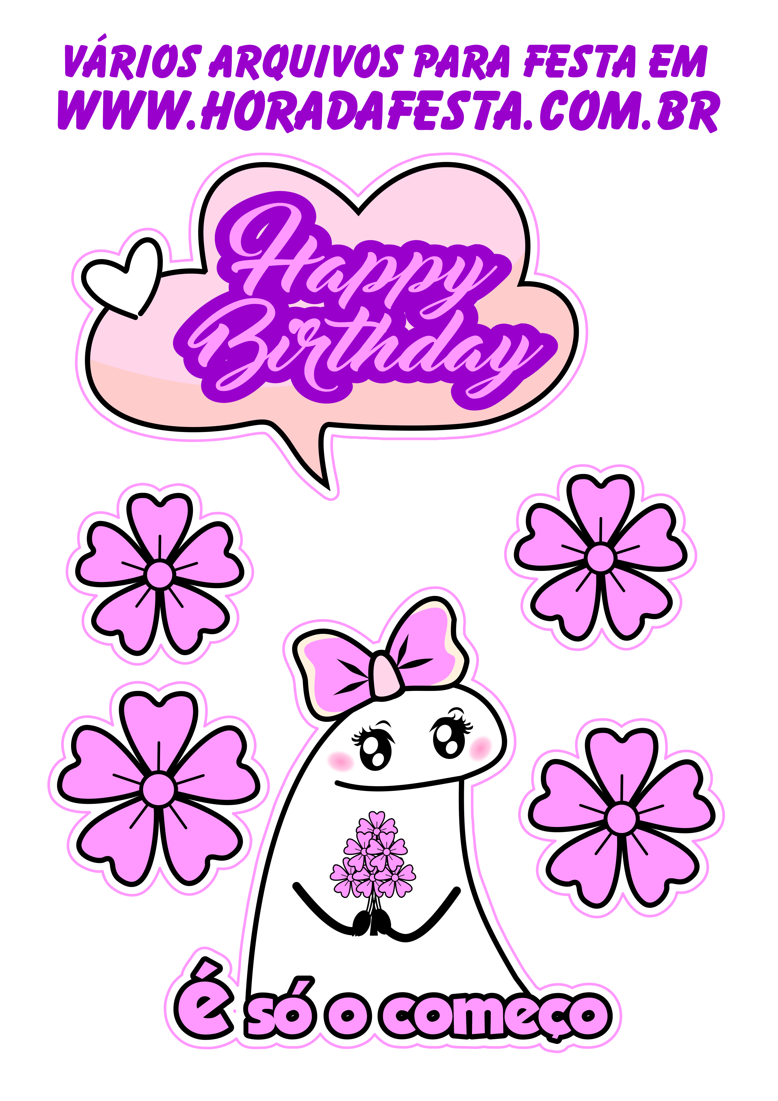 Desenho engraçado rabisco aniversário mocinha flork of cows png