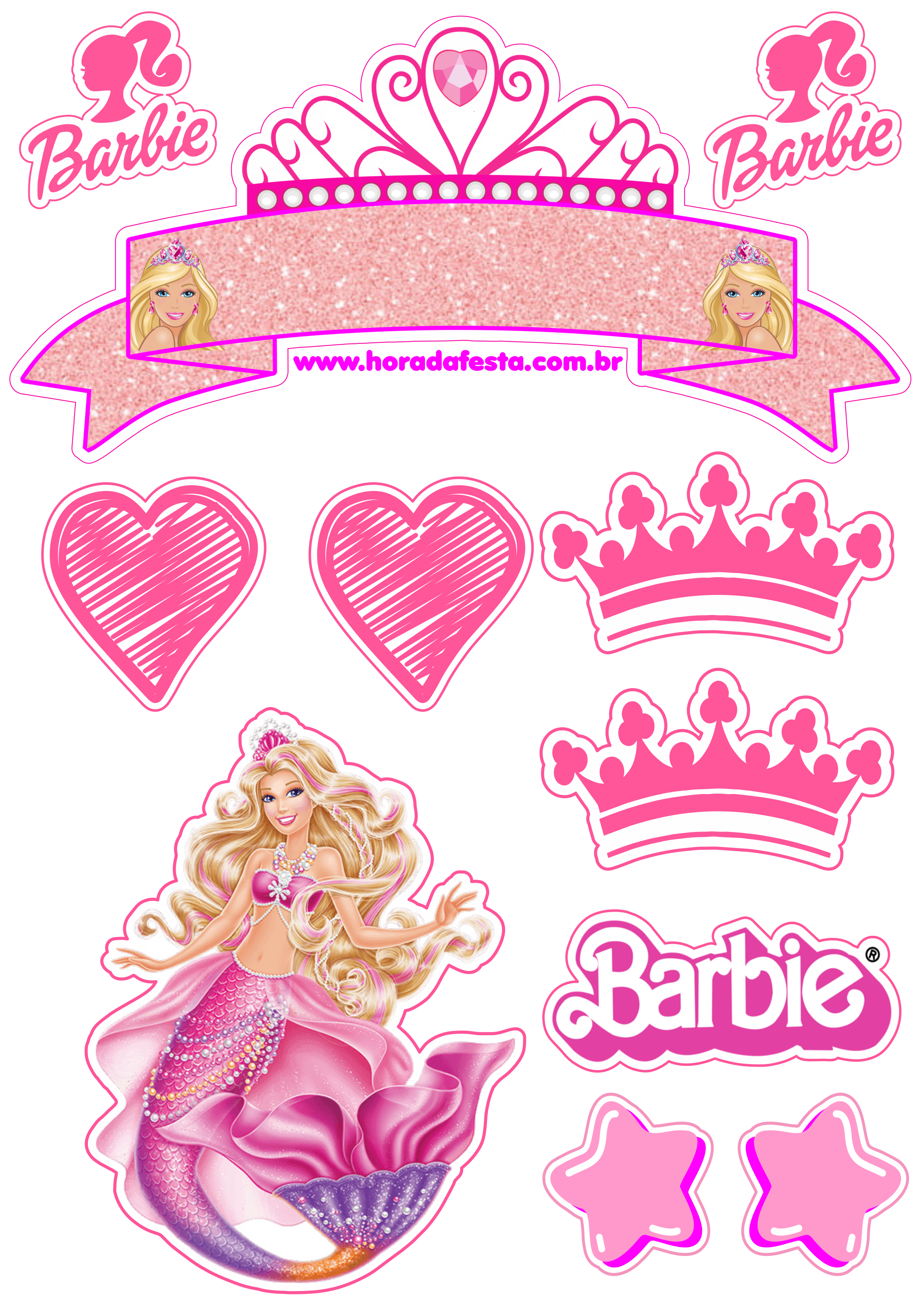 Festa pronta 10 lindos topos de bolo com tema Barbie para deixar seu bolo  incrivelmente lindo