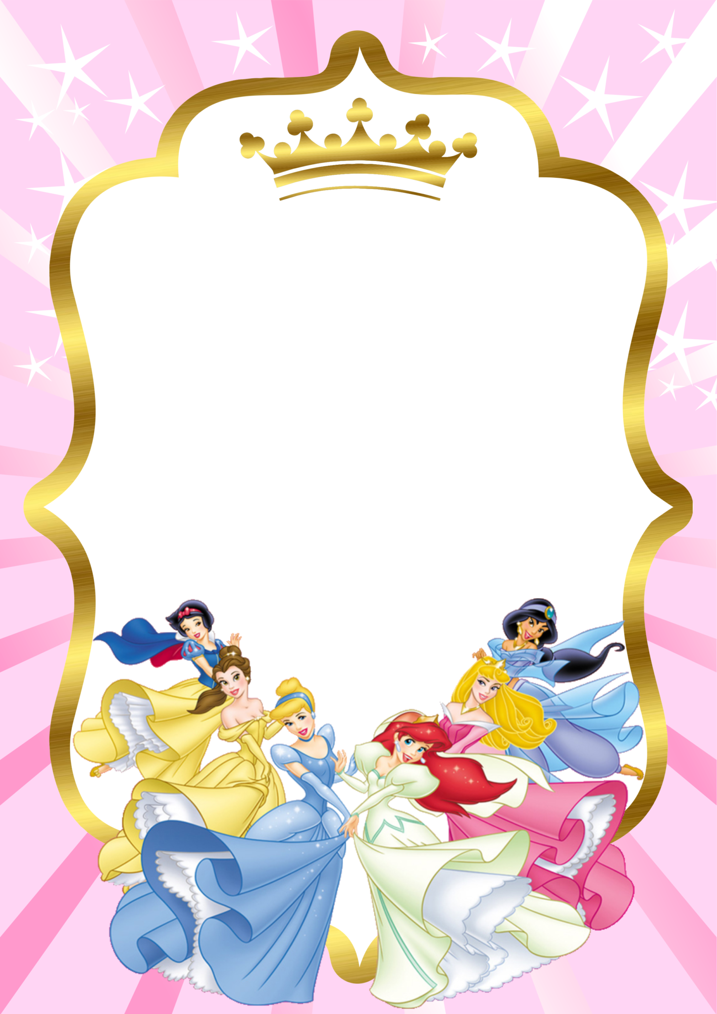 Pack De Imagens Grátis 10 Convites Princesas Disney Prontos Para Editar E Imprimir Ou Enviar Via