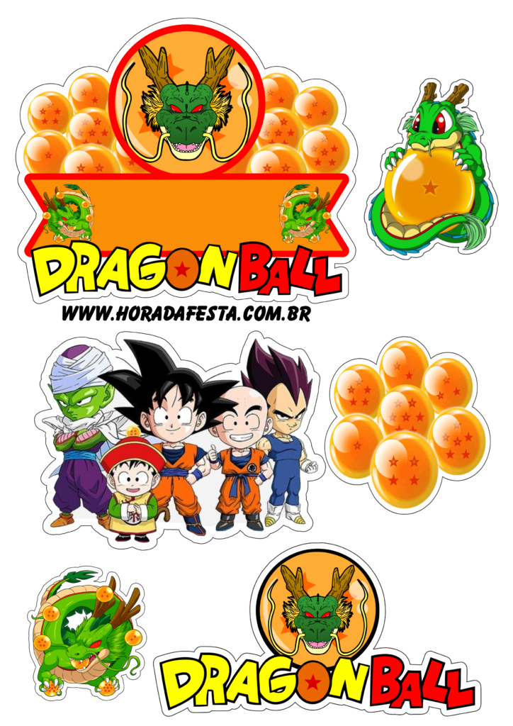 Dragon Balls  Dragon ball gt, Esferas do dragão, Decoração de festa dragon  ball z