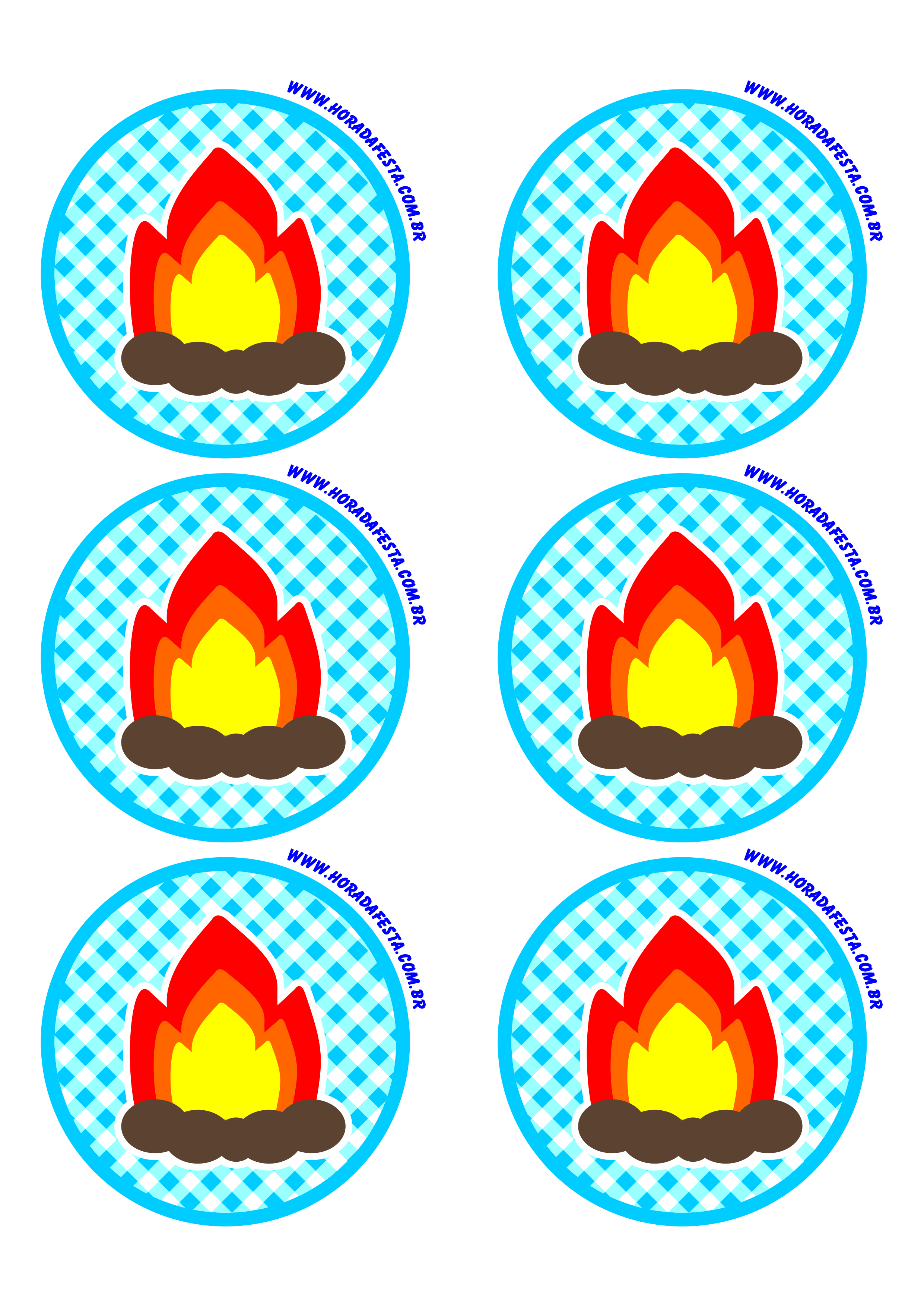 Festa junina logo adesivo redondo tag sticker azul fogueira de são joão 6 imagens png