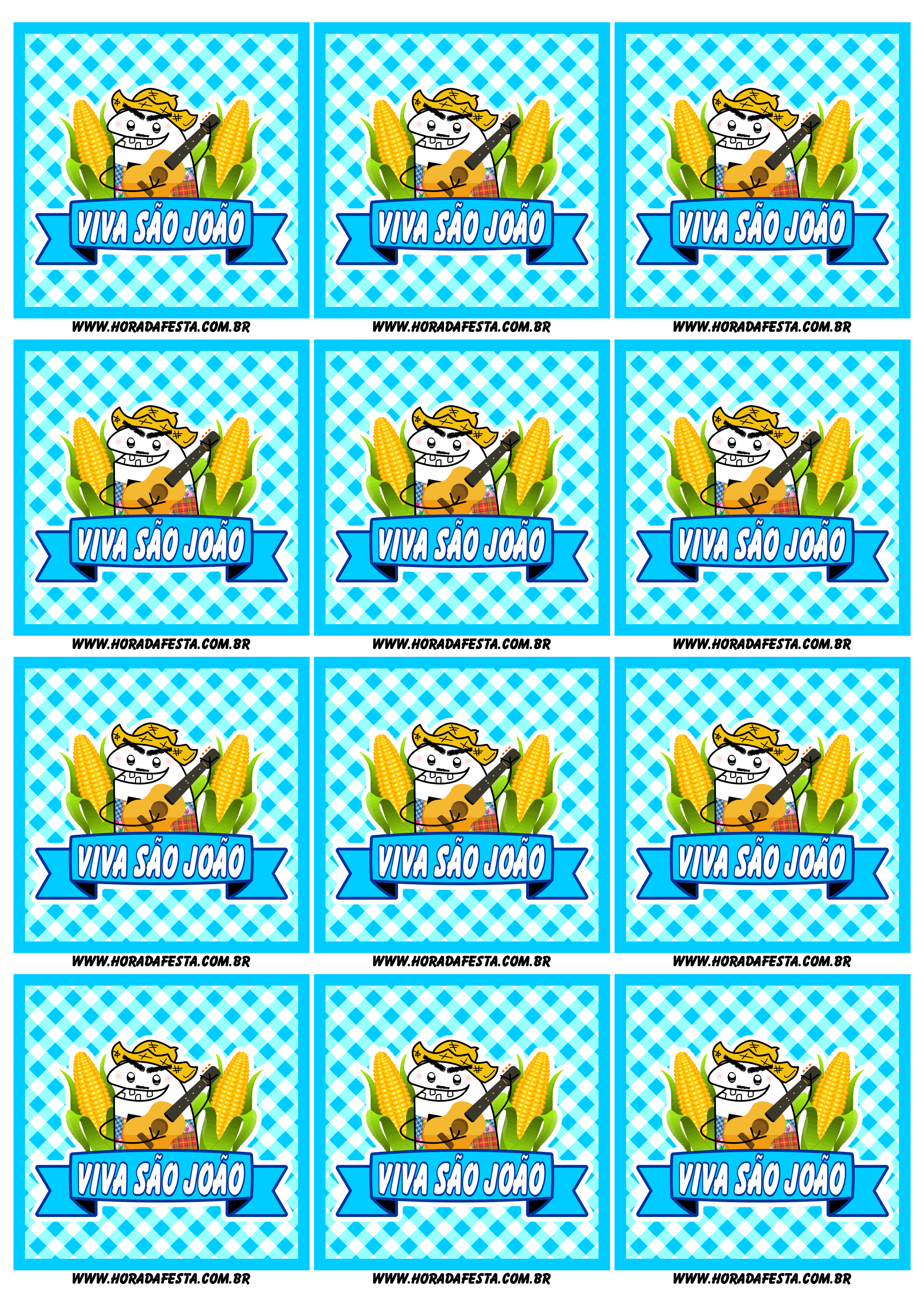 Festa junina adesivo tag sticker quadrado flork of cows 12 imagens png