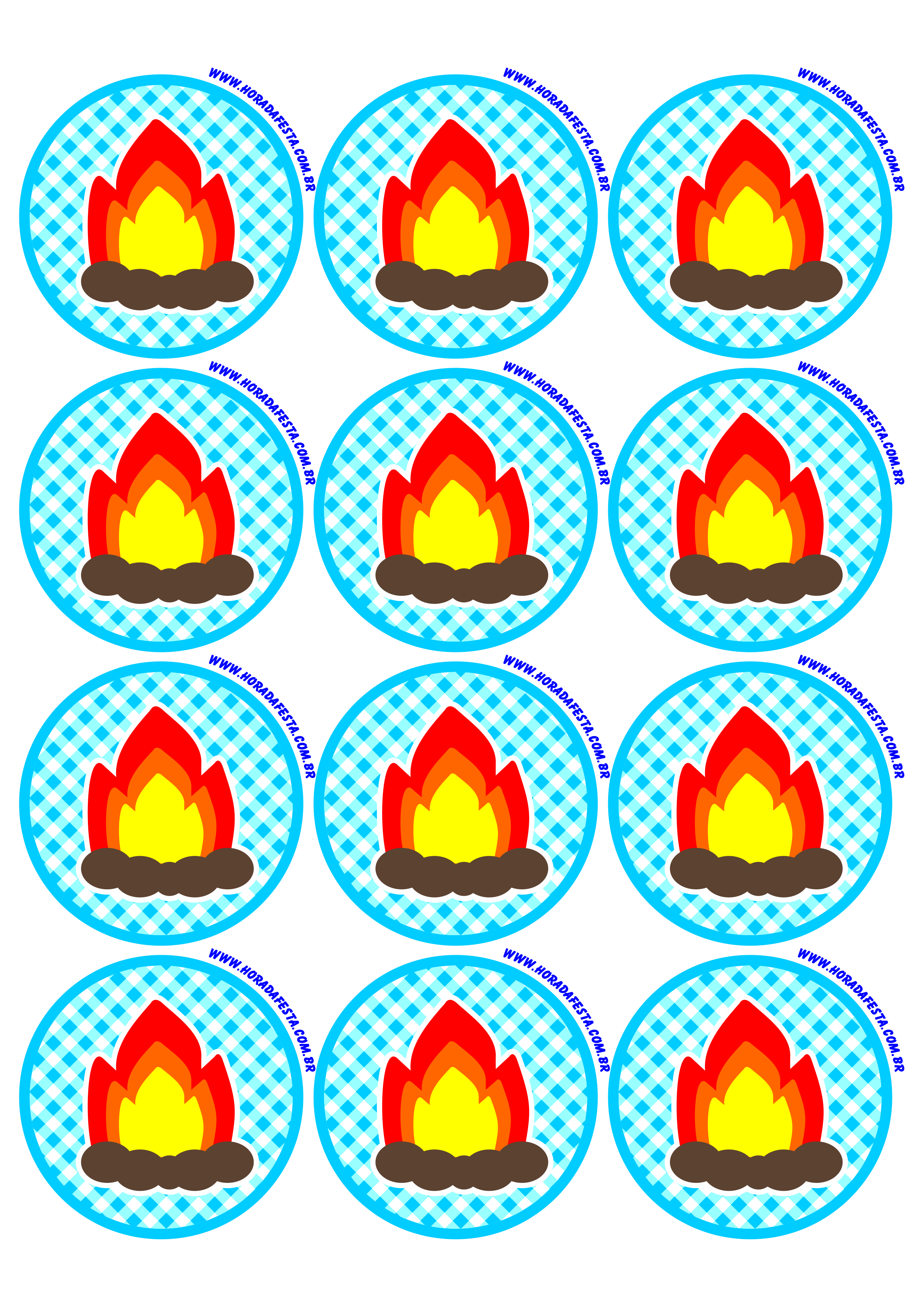 Festa junina logo adesivo redondo tag sticker azul fogueira de são joão 12 imagens png