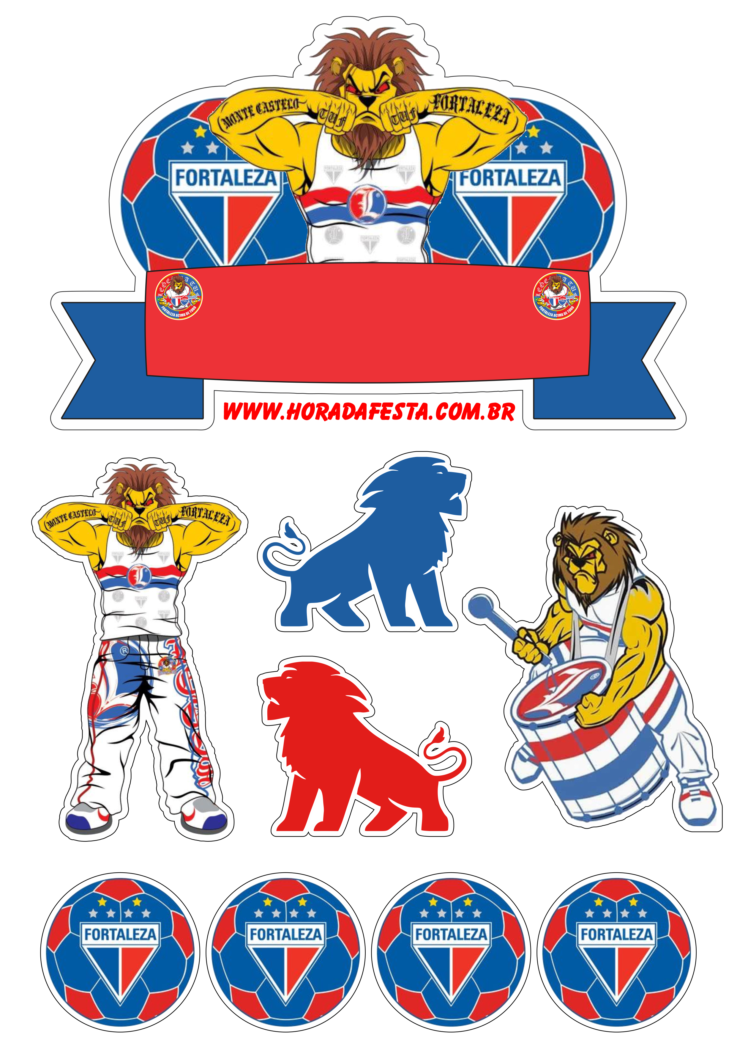 Fortaleza esporte clube leões da TUF aniversário personalizados designer gráfico png