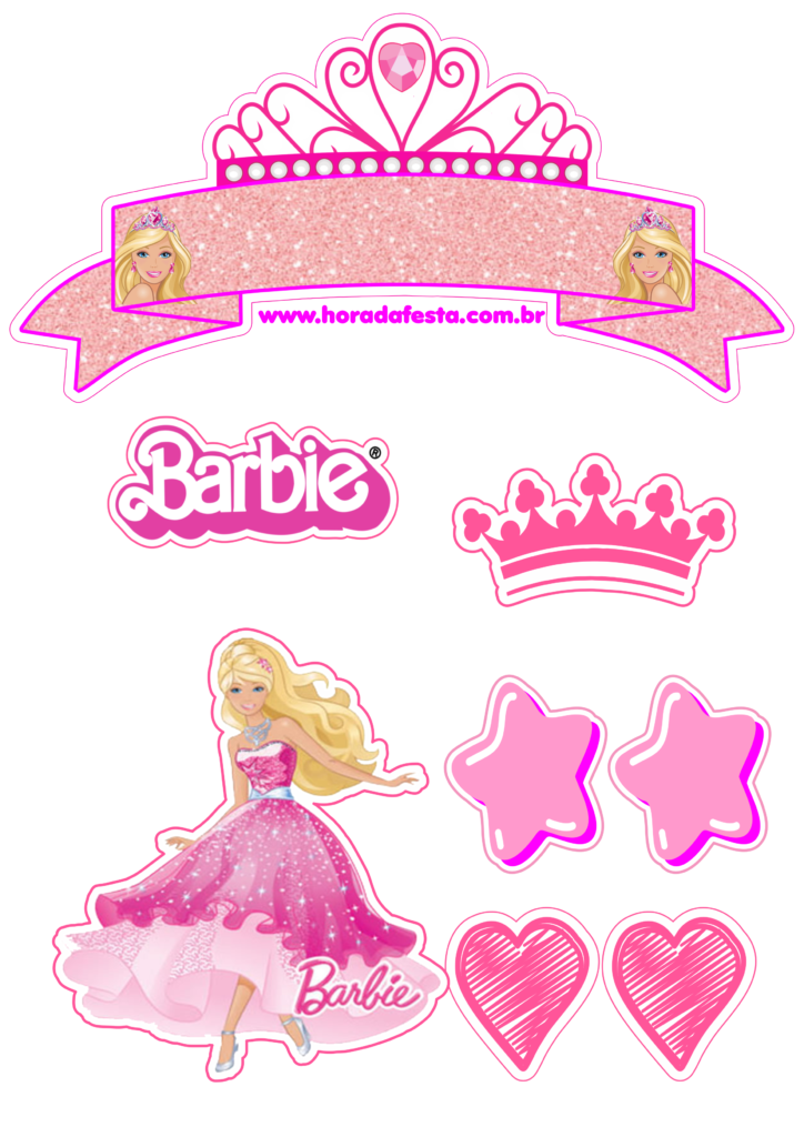 Topo de Bolo Barbie Nº4 - Pinheiro Laser