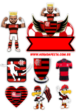 Topo de bolo personalizado Flamengo - Loja de Balões, Artigos para Festas e  Fantasias