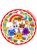 Horadafesta adesivo redondo bolofofos