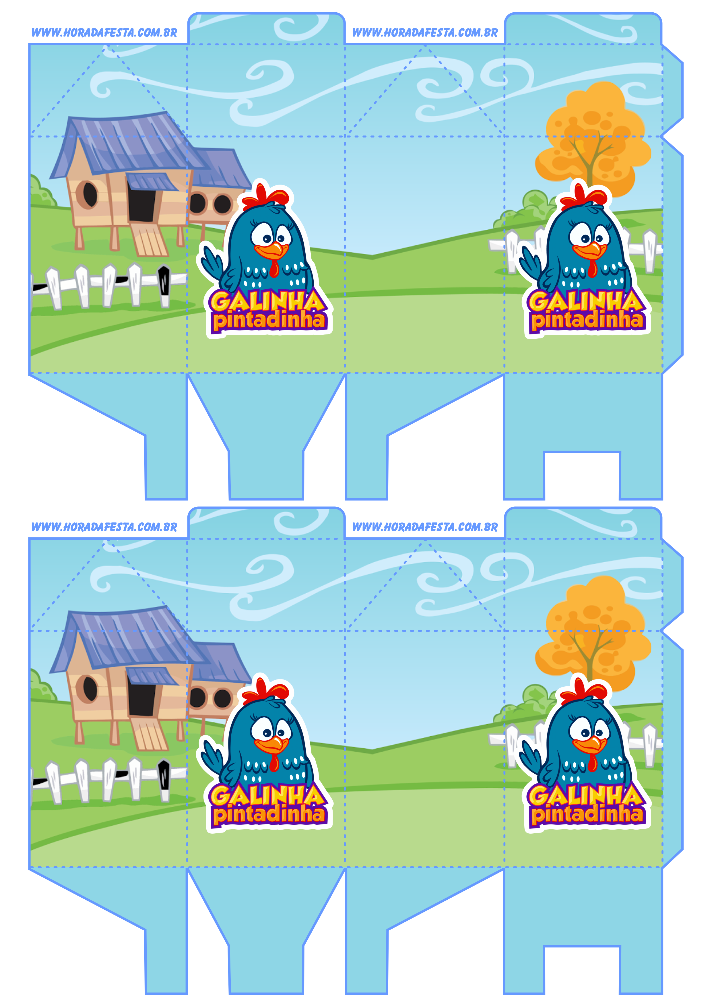 Artigos de papelaria molde caixinha milk galinha pintadinha pack de imagens 2 imagens png