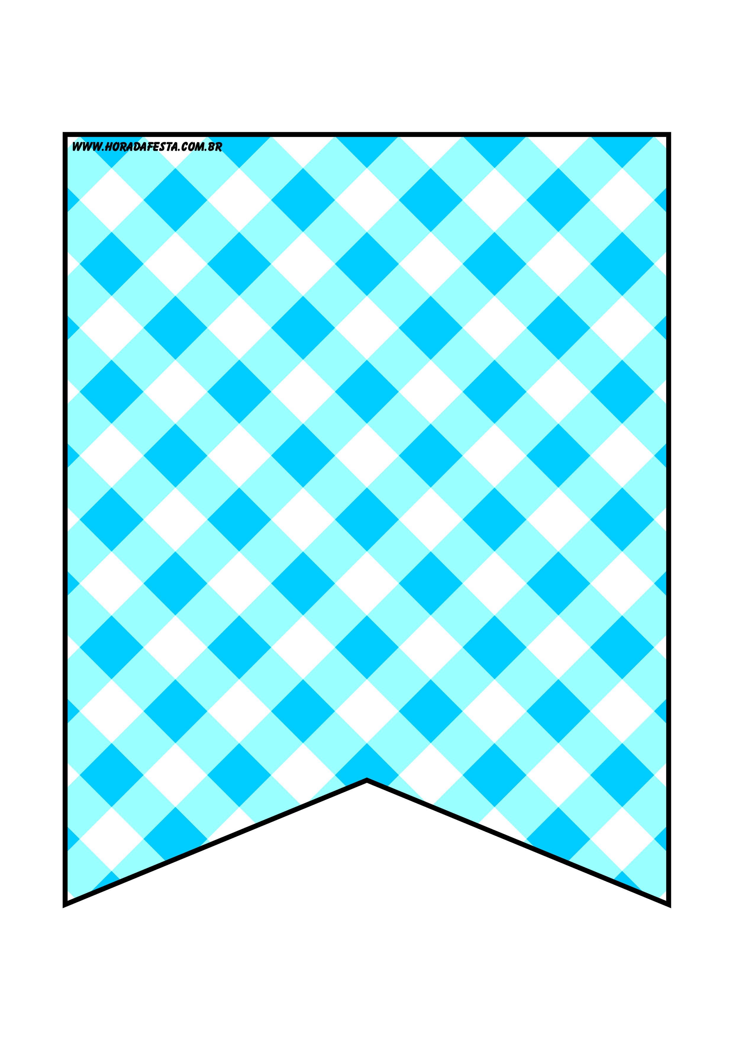 Bandeirinhas de São João xadrez azul e branco decoração de festa junina artigos de papelaria png