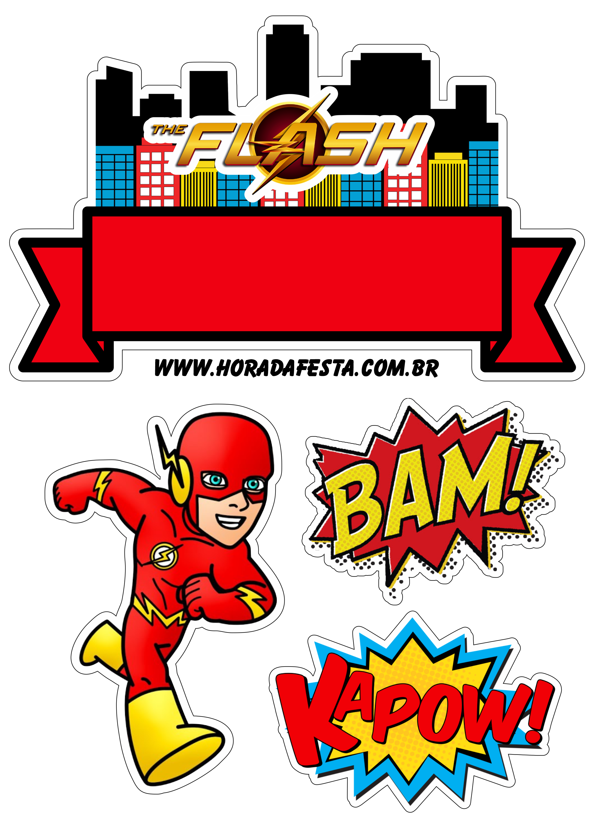 Renda extra com personalizados The Flash baixar topo de bolo super heroi dc comics png