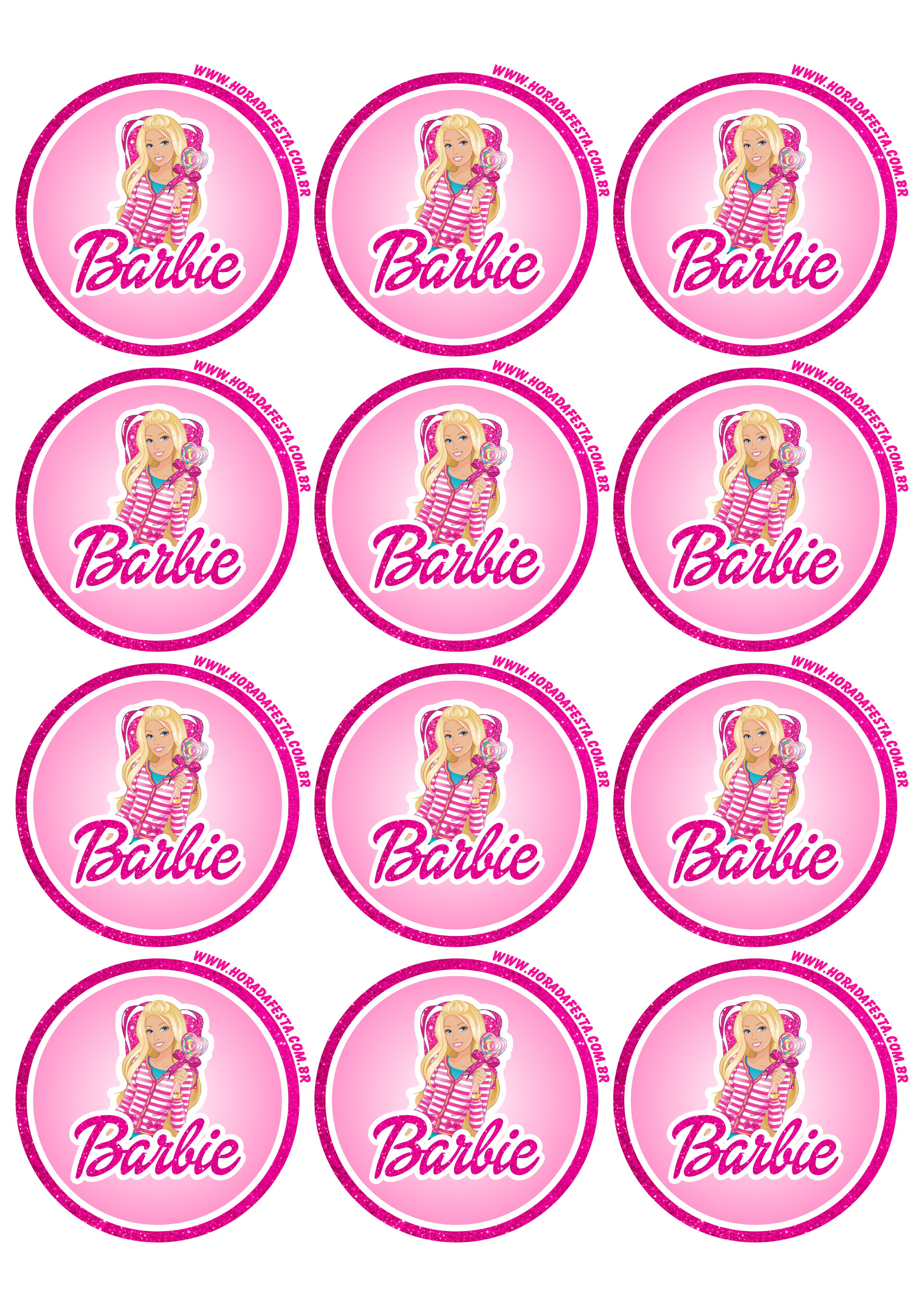 Barbie sereia topo de bolo grátis decoração de festa infantil rosa  brinquedo artes gráficas png