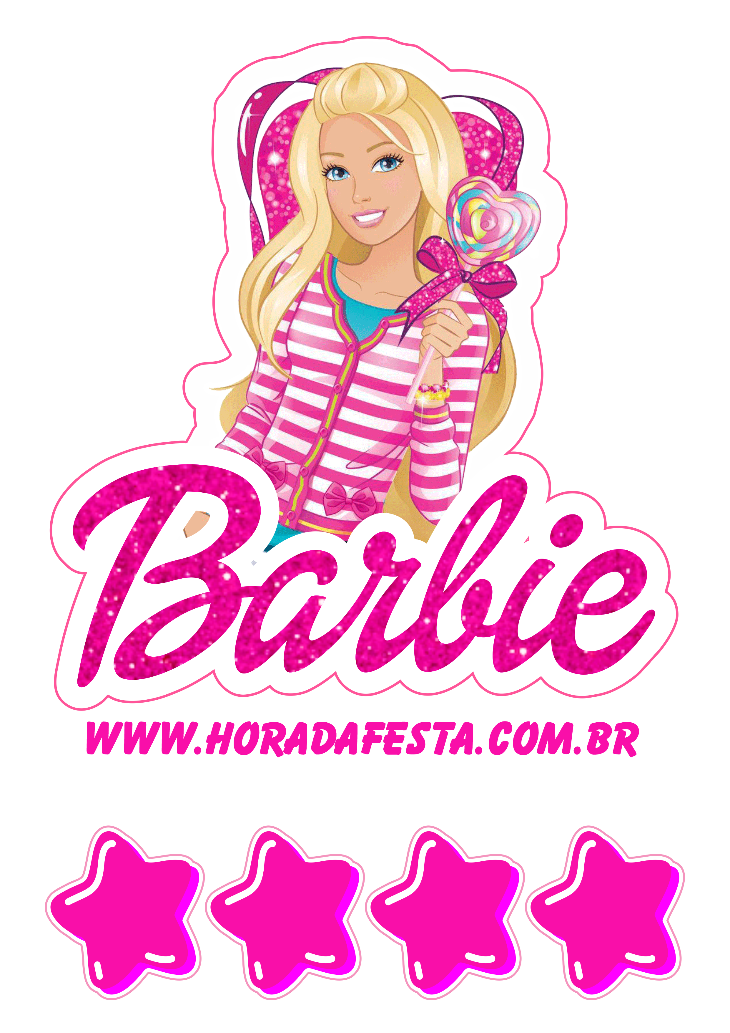 Barbie adolescente fashion moda festa de aniversário decoração topo de bolo para baixar artes gráficas png