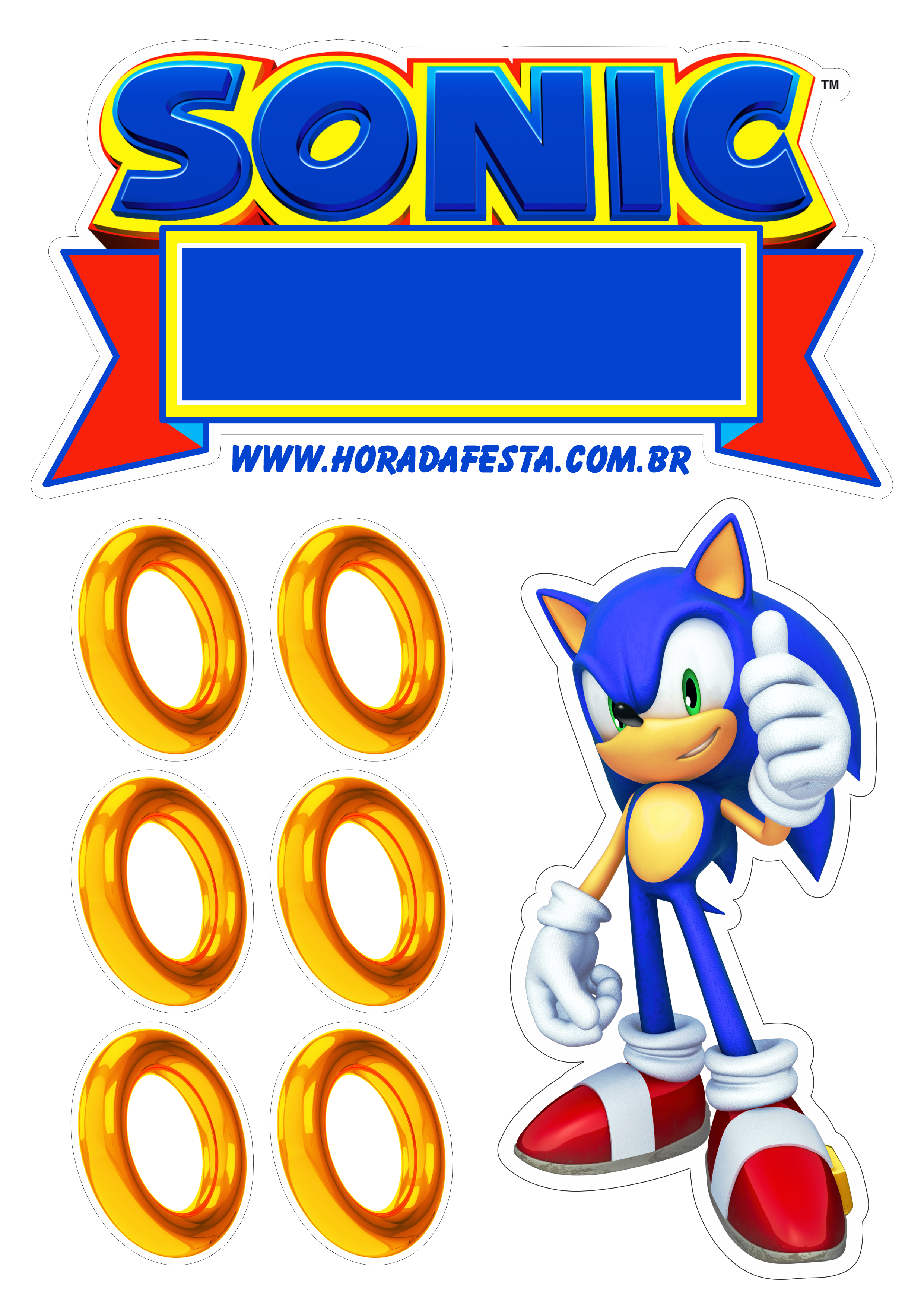 Festa do sonic imprimir