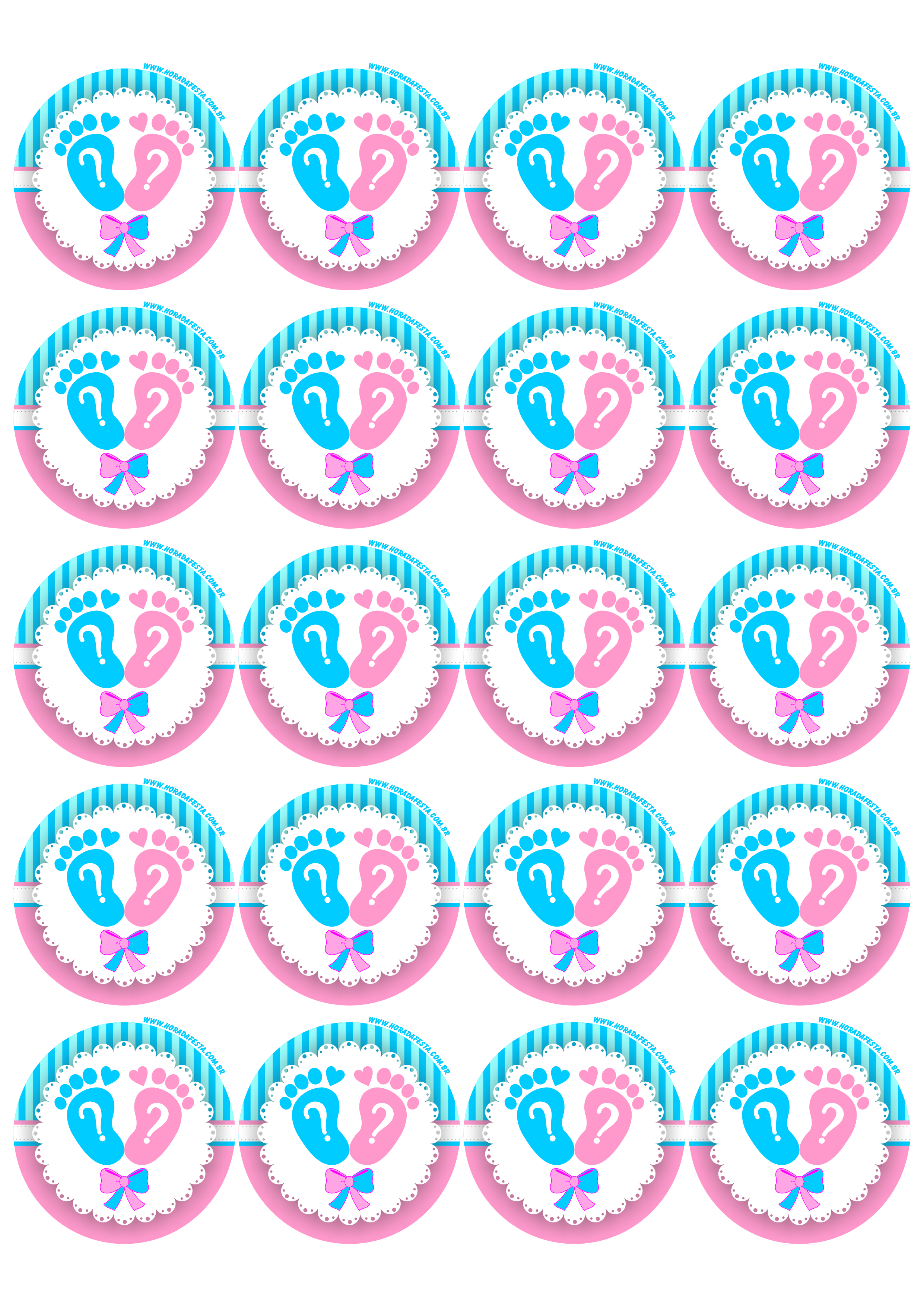 Chá de revelação adesivo redondo tag sticker menino ou menina artes gráficas 20 imagens png