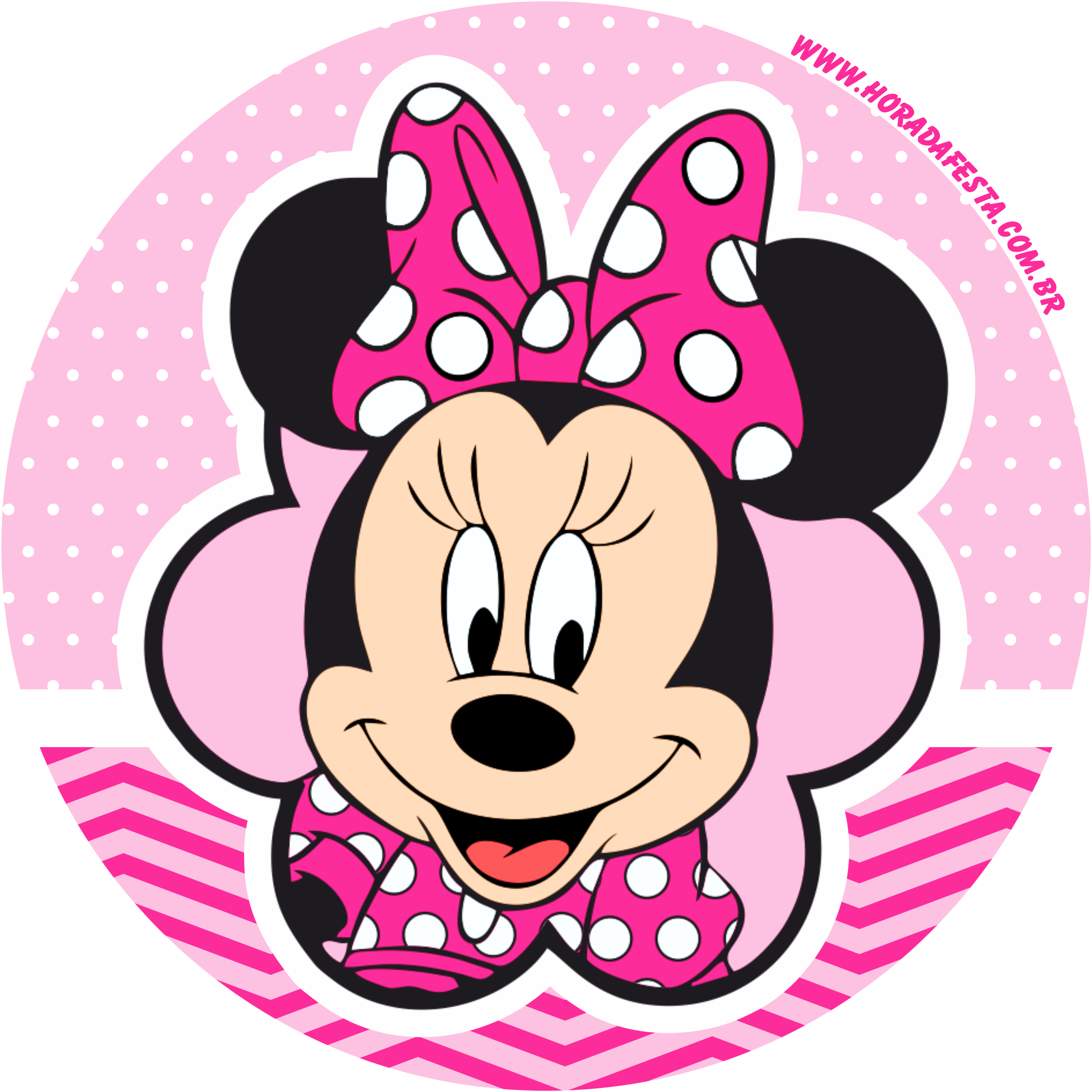Minnie Mouse rosa imagem de decoração adesivos painel festa infantil ...