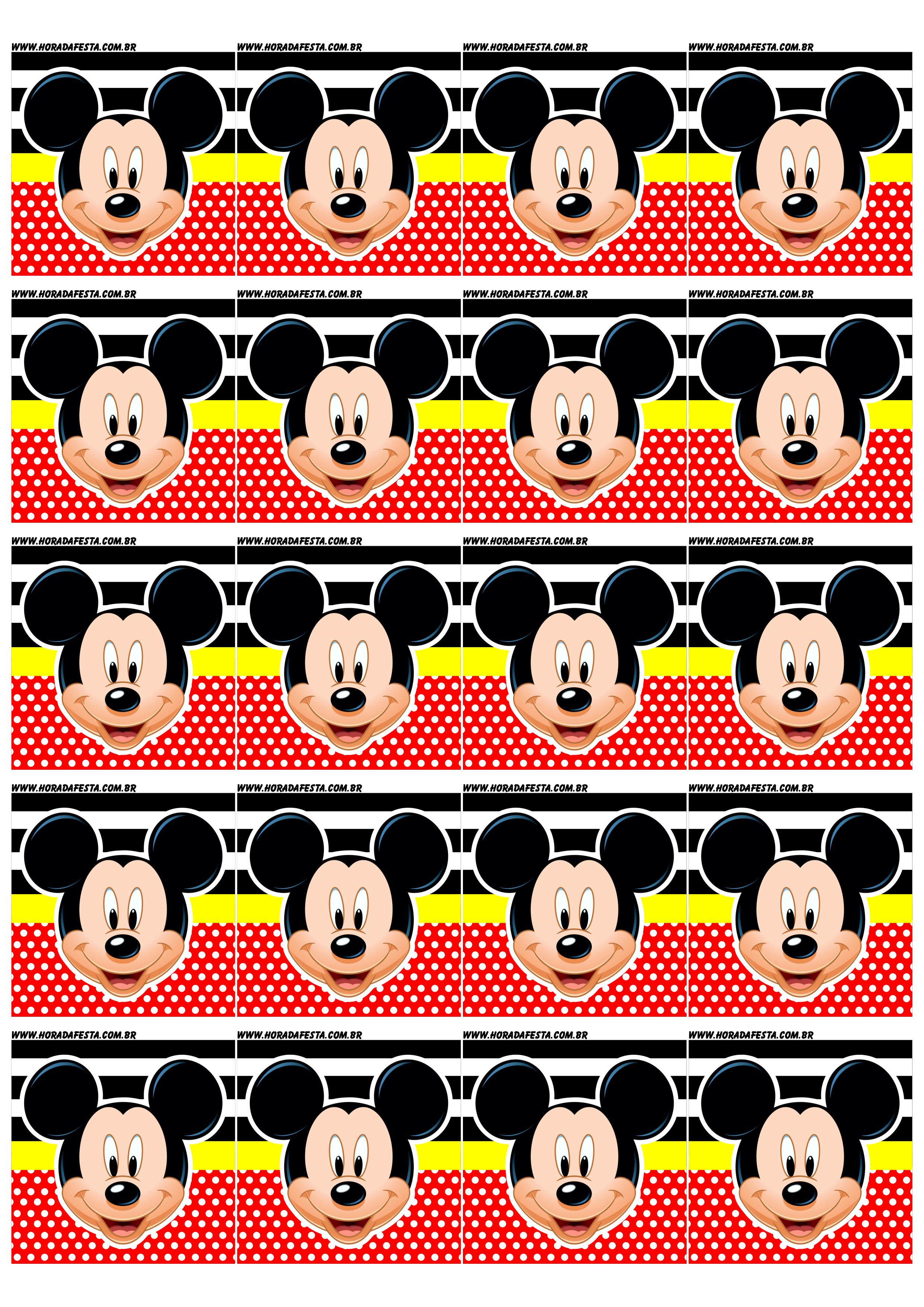 Mickey Mouse adesivo quadrado tag sticker disney decoração 20 imagens png