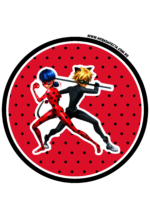 Miraculous As Aventuras de Ladybug adesivo redondo grátis png