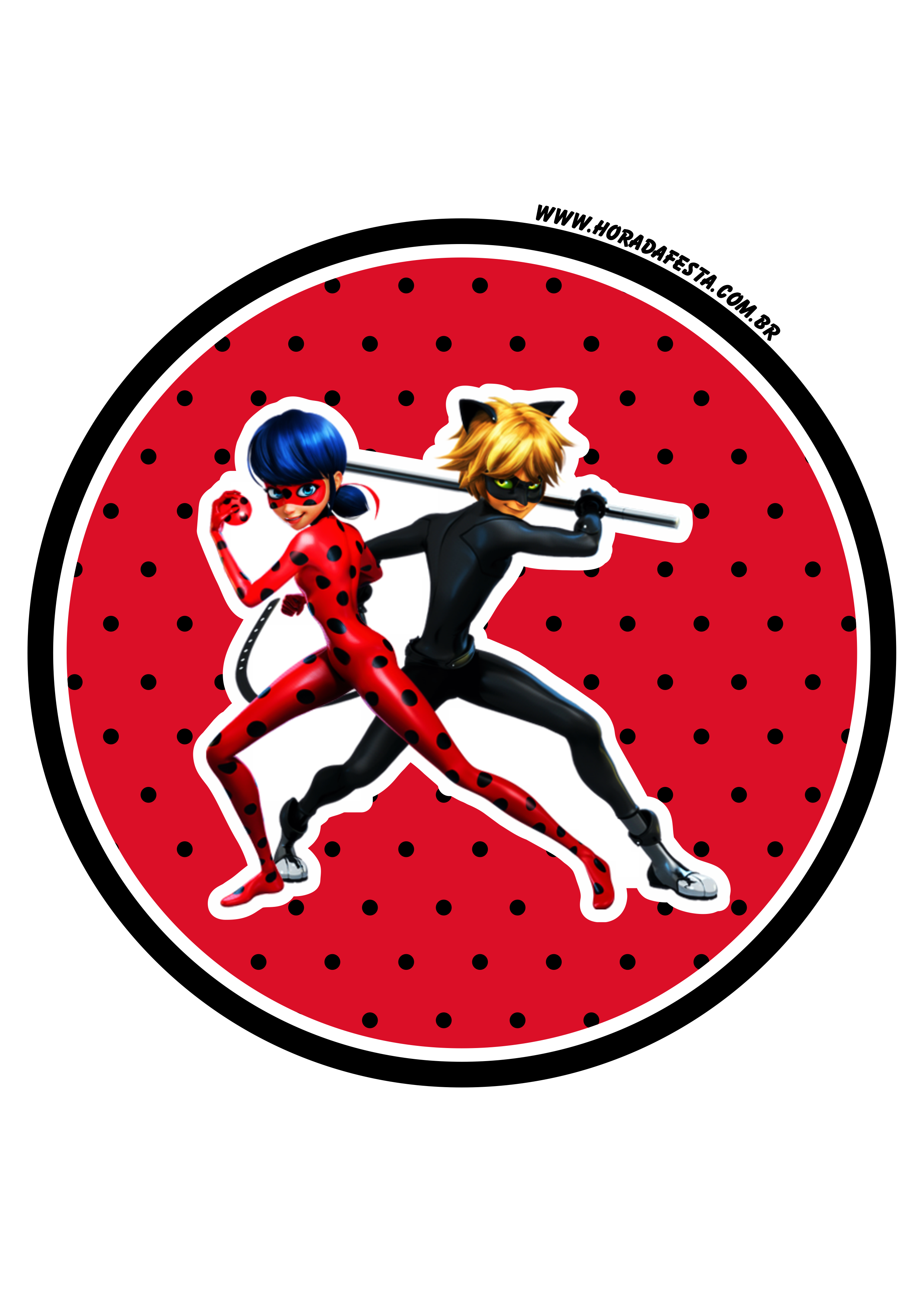 Miraculous Ladybug e cat noir topo de bolo festa de aniversário infantil  artes gráficas png