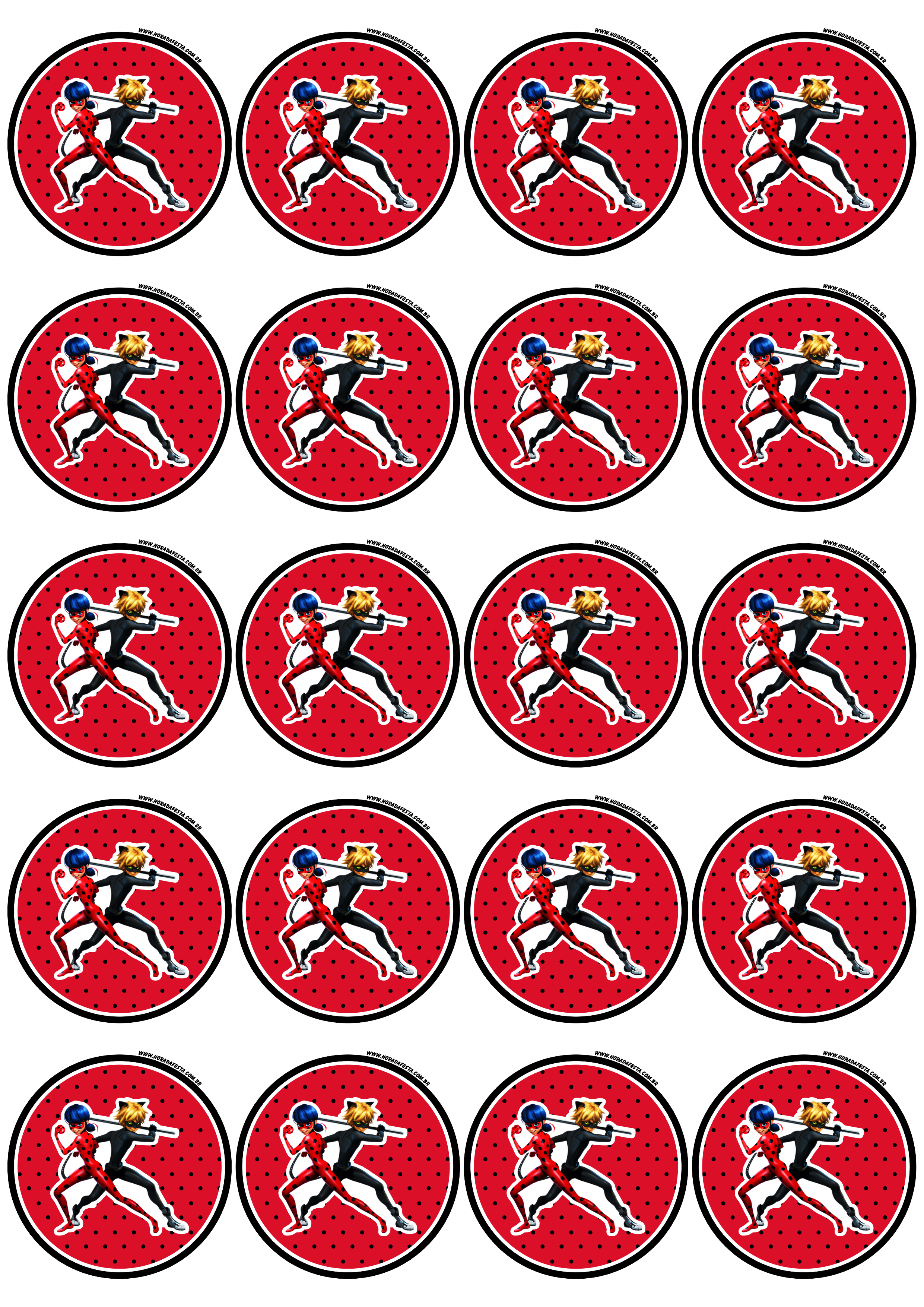 Miraculous Ladybug adesivo redondo festa pronta artes gráficas artigos de papelaria decoração 20 imagens png