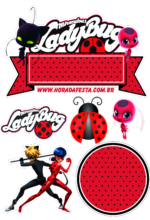 Topo de Bolo Ladybug (Arquivo Digital)