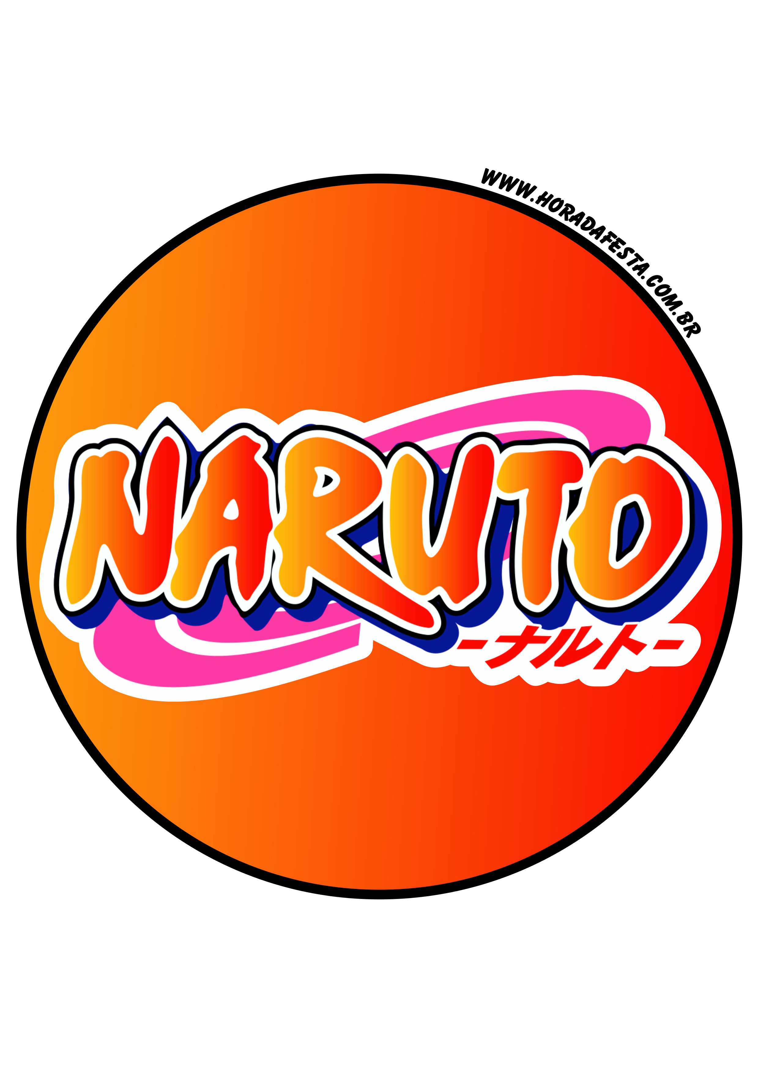 Naruto Clássico Painel redondo decoração de festas artigos de papelaria adesivo tag sticker png