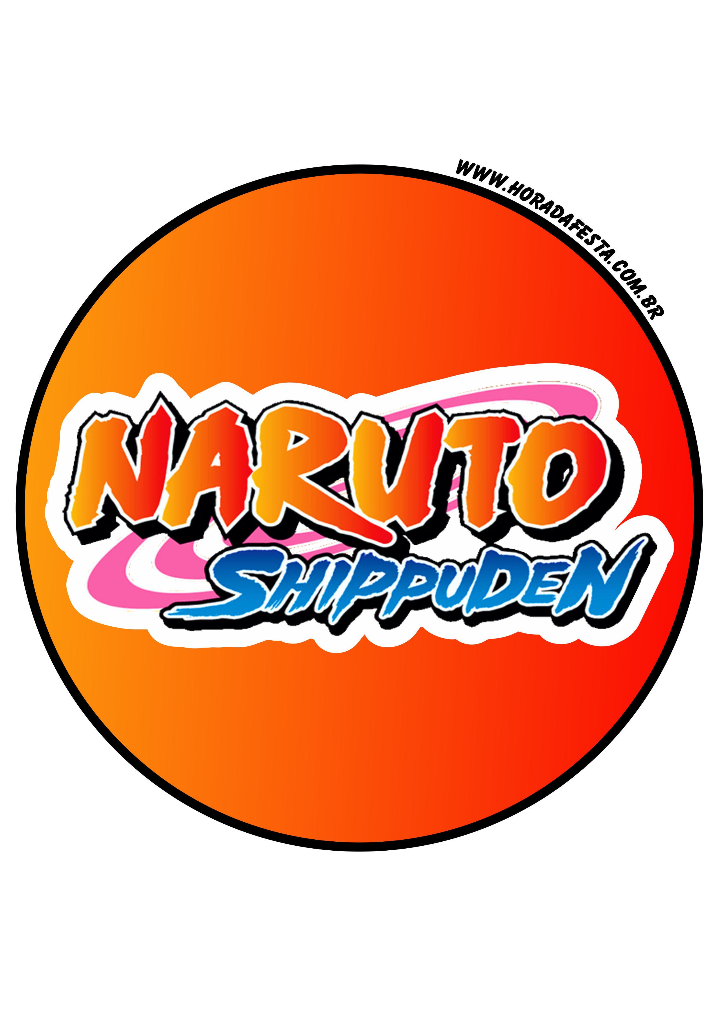 Naruto Shippuden Painel redondo decoração de festas artigos de papelaria adesivo tag sticker png