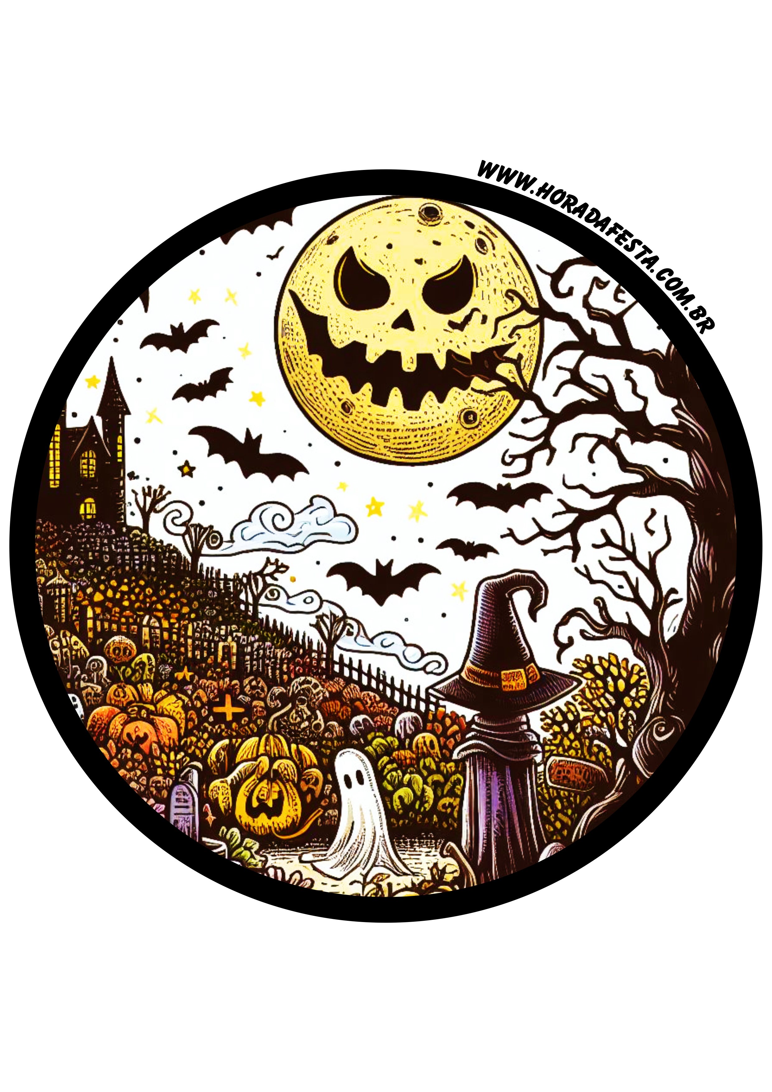 Halloween adesivo redondo tag sticker painel decoração dia das bruxas 30 de outubro artigos de papelaria e festa personalizada png