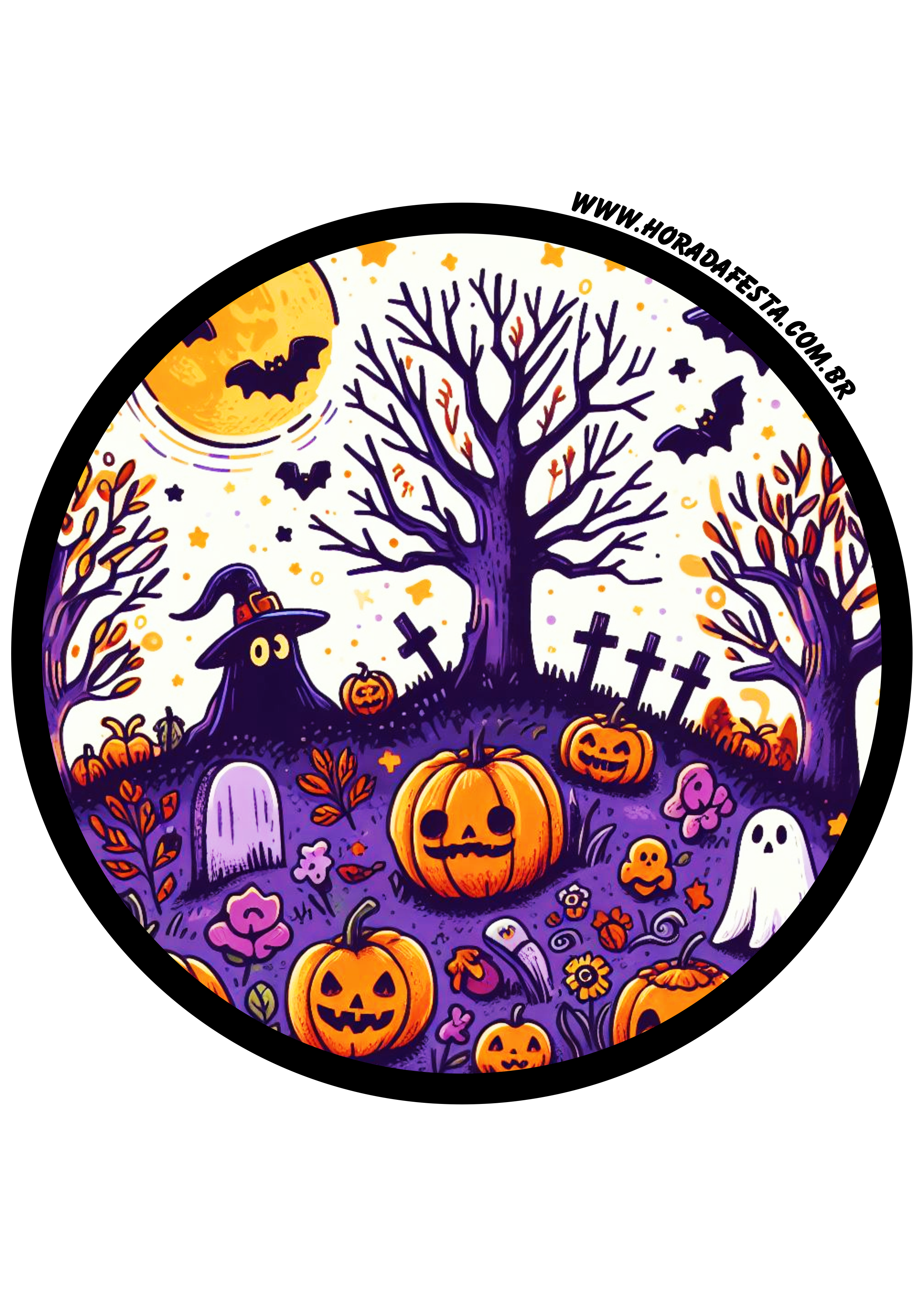 Halloween adesivo redondo tag sticker painel decoração dia das bruxas 30 de outubro artigos de papelaria png