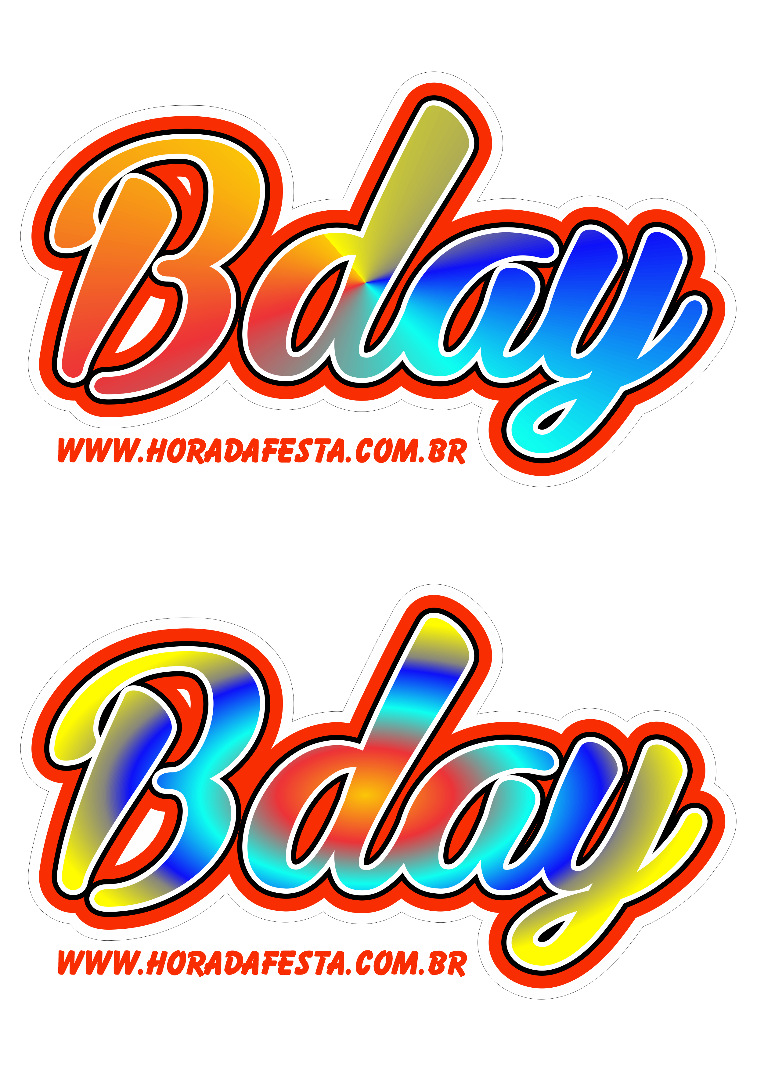 Topo de bolo para imprimir Bday happy birthday festa de aniversário decoração colorida png