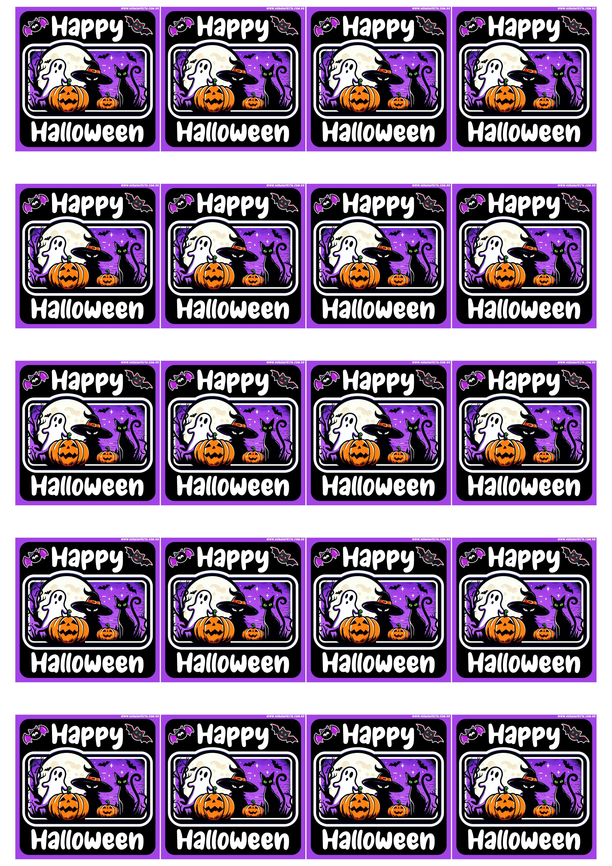 Happy Halloween adesivo tag sticker painel decoração grátis de festa artigos de papelaria artes gráficas 20 imagens png