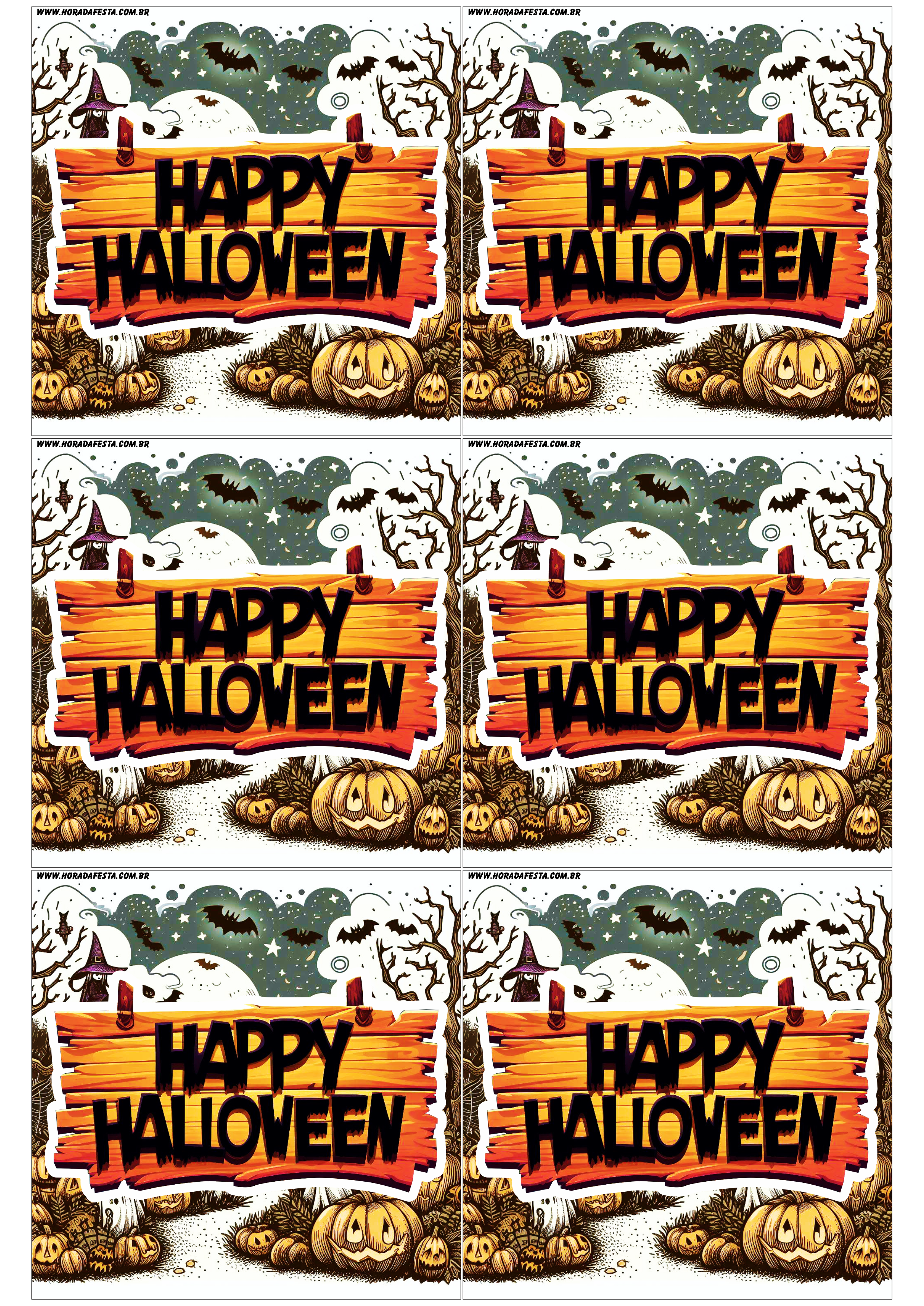 Happy Halloween adesivo tag sticker painel decoração grátis de festa artigos de papelaria design 6 imagens png