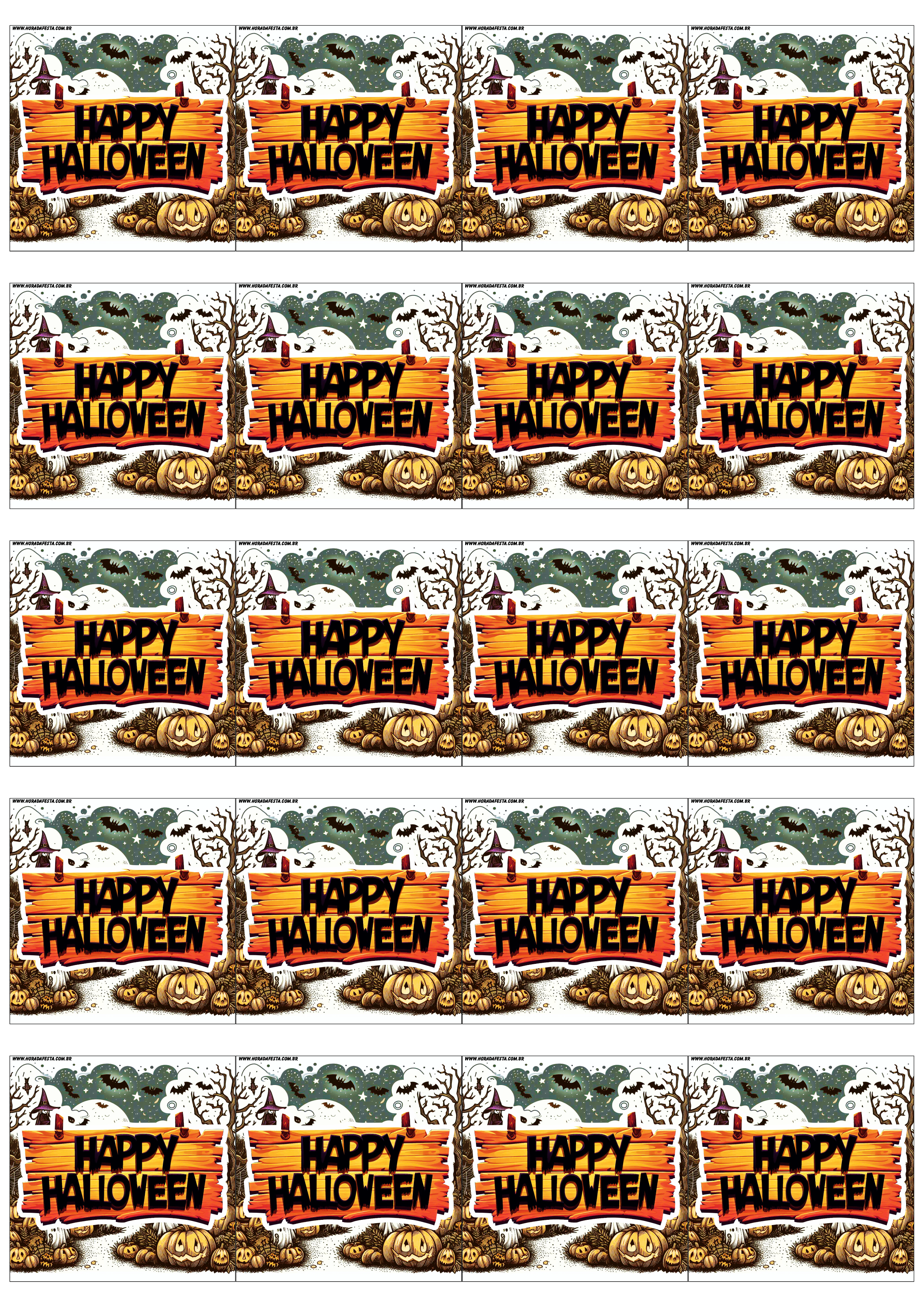 Happy Halloween adesivo tag sticker painel decoração grátis de festa artigos de papelaria design 20 imagens png