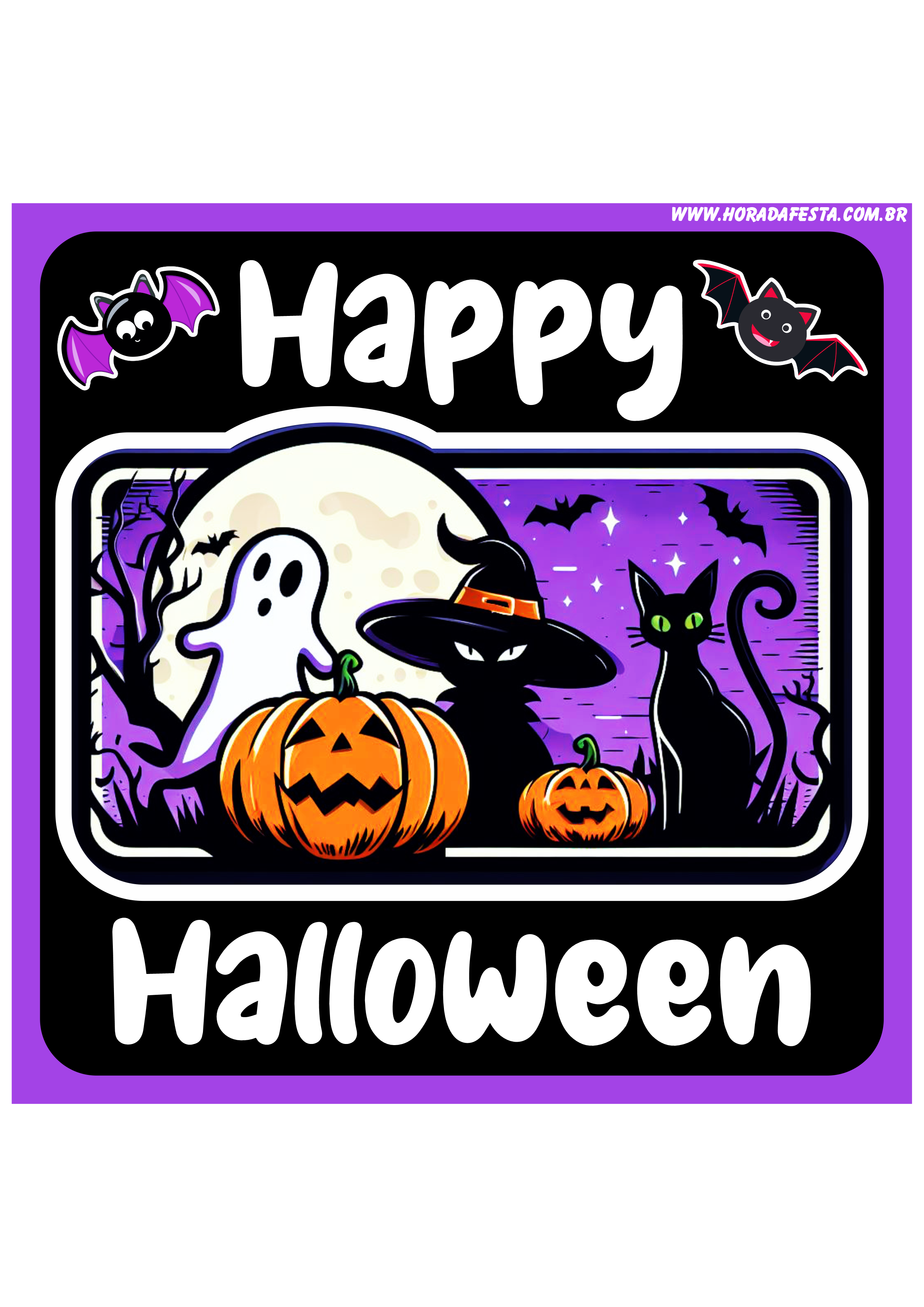 Happy Halloween adesivo tag sticker painel decoração grátis de festa artigos de papelaria artes gráficas png