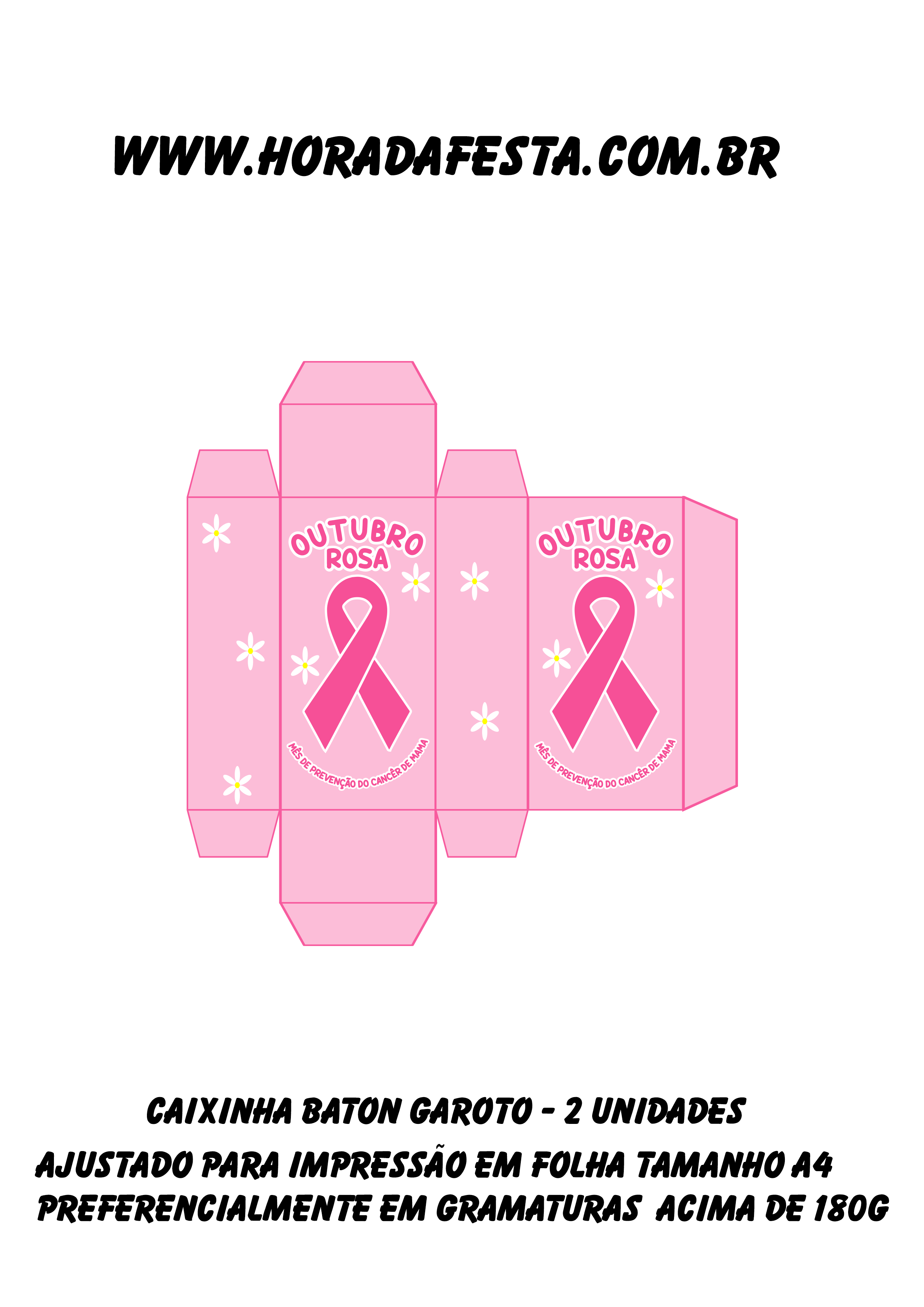 Outubro rosa mês de prevenção do câncer de mama caixinha baton garoto duplo mimo png