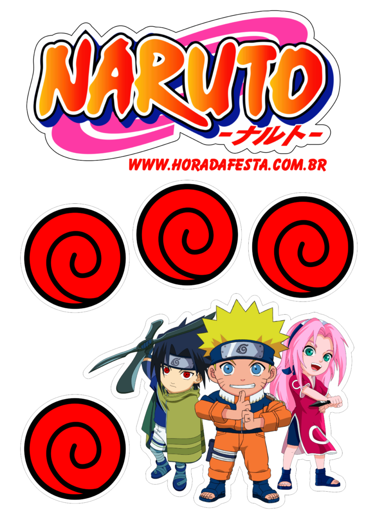 topo de bolo naruto shippuden para imprimir