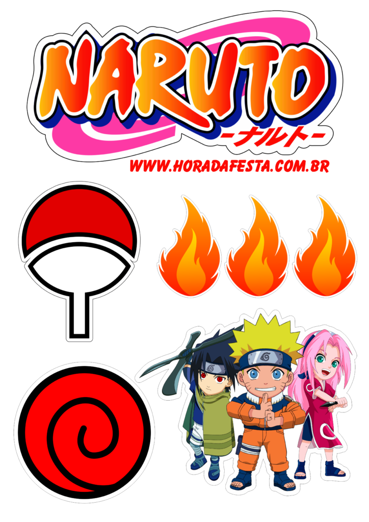 Topo de bolo personalizado Naruto - Loja de Balões, Artigos para