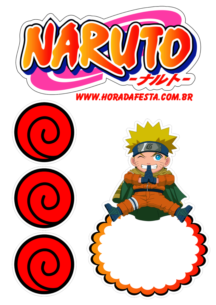 Topo de Bolo do Naruto para imprimir