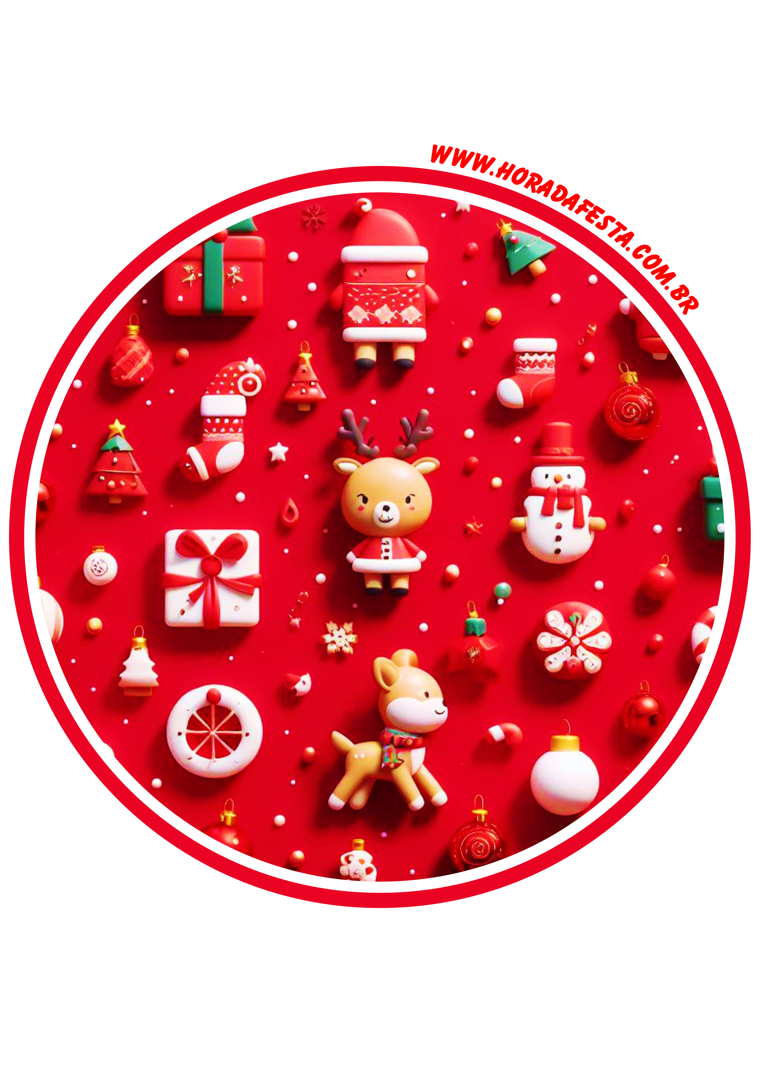 Adesivo redondo tag sticker painel tema de natal png