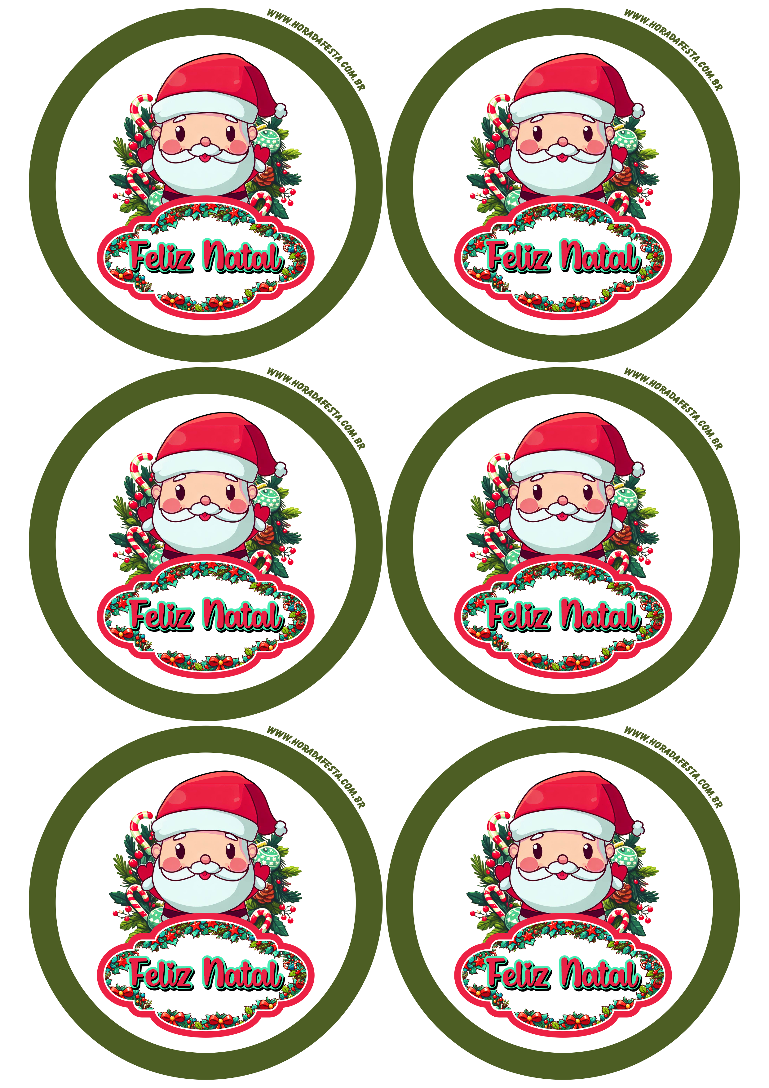 Feliz natal imagem de decoração papai noel artes gráficas adesivo tag sticker redondo verde 6 imagens png