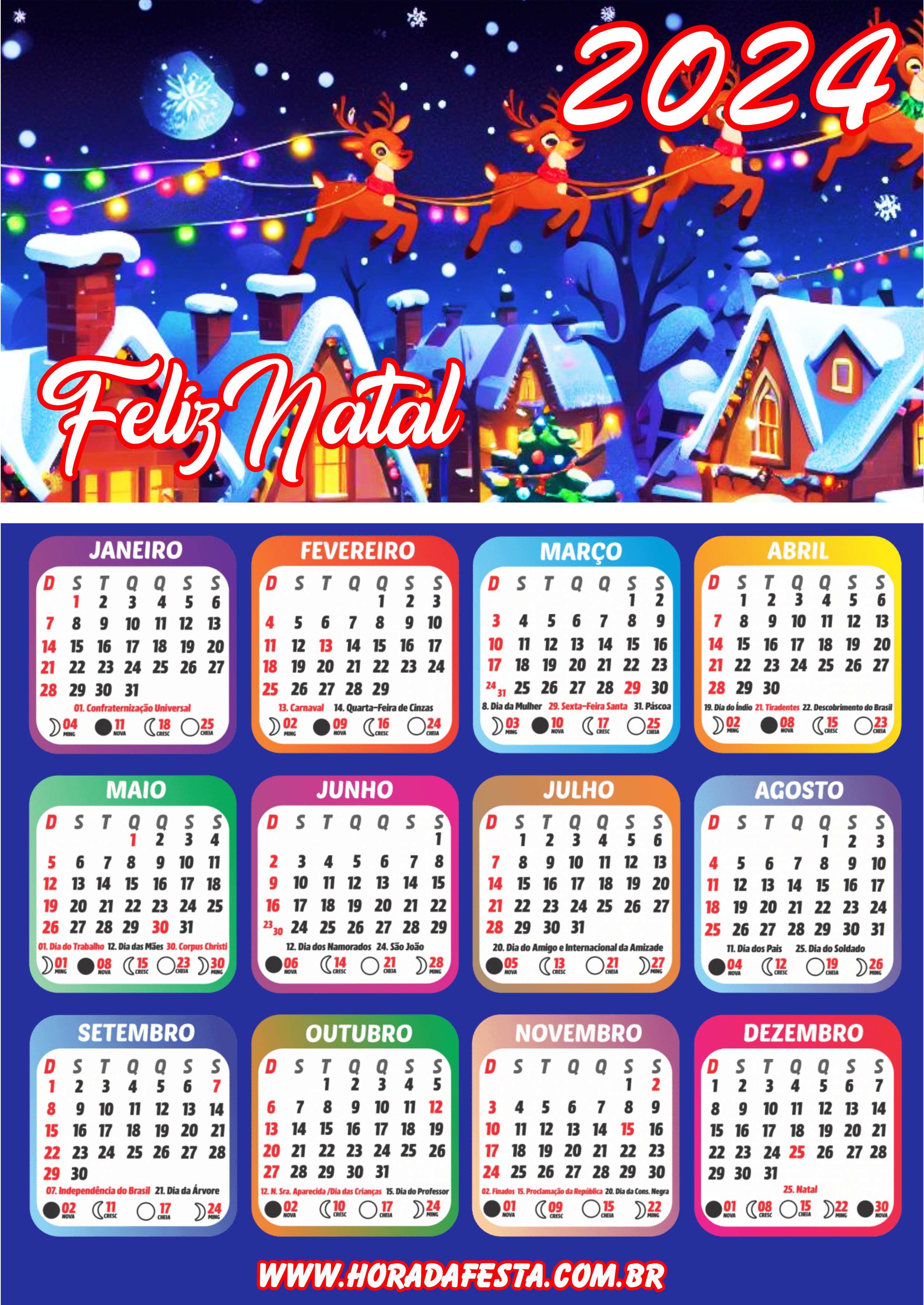 Feliz natal noite feliz calendário 2024 artigos de papelaria renda extra com personalizados artes gráficas png