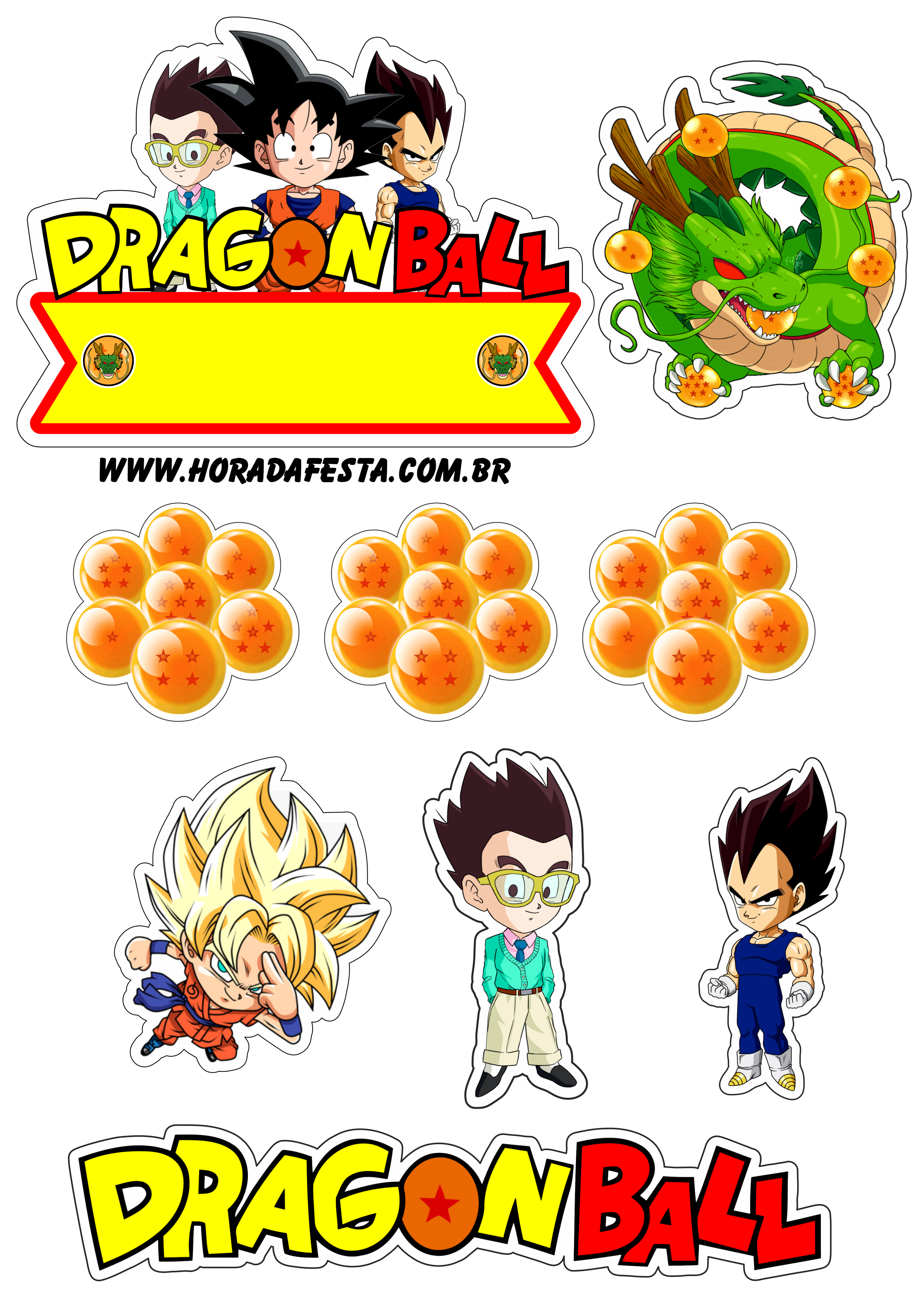 Desenho dos personagens Dragonball Chibi, Goku e Vegeta Dragon Ball Z png