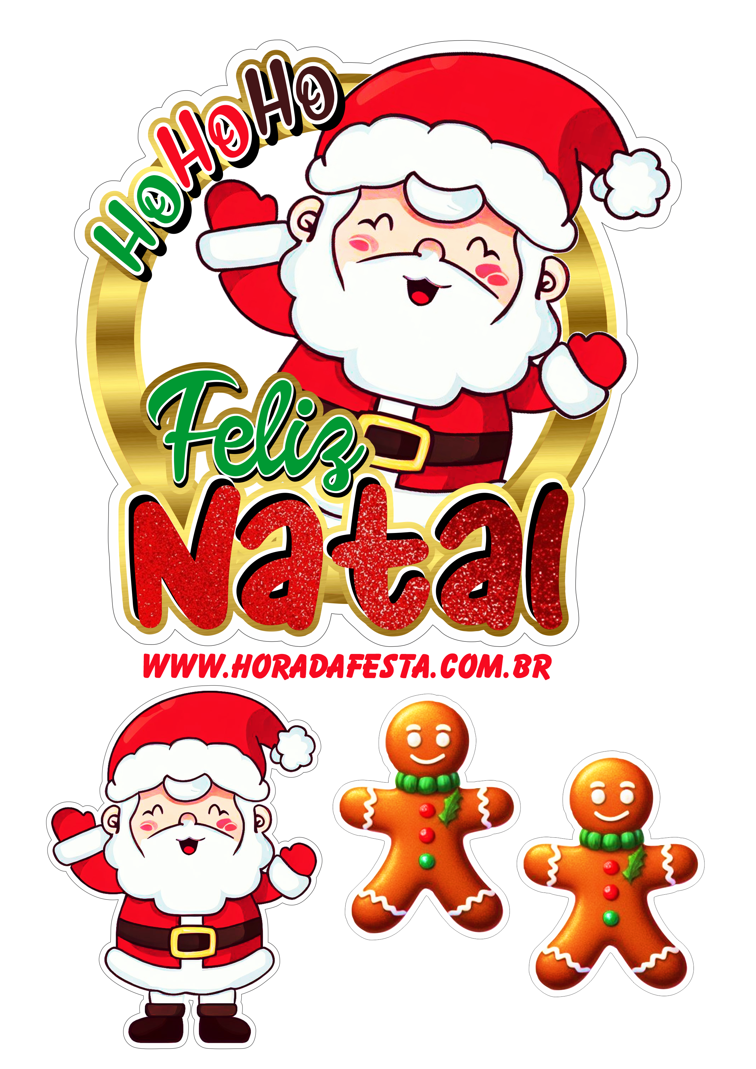 Cartao de Natal png Papai Noel 2 - Fazendo a Nossa Festa