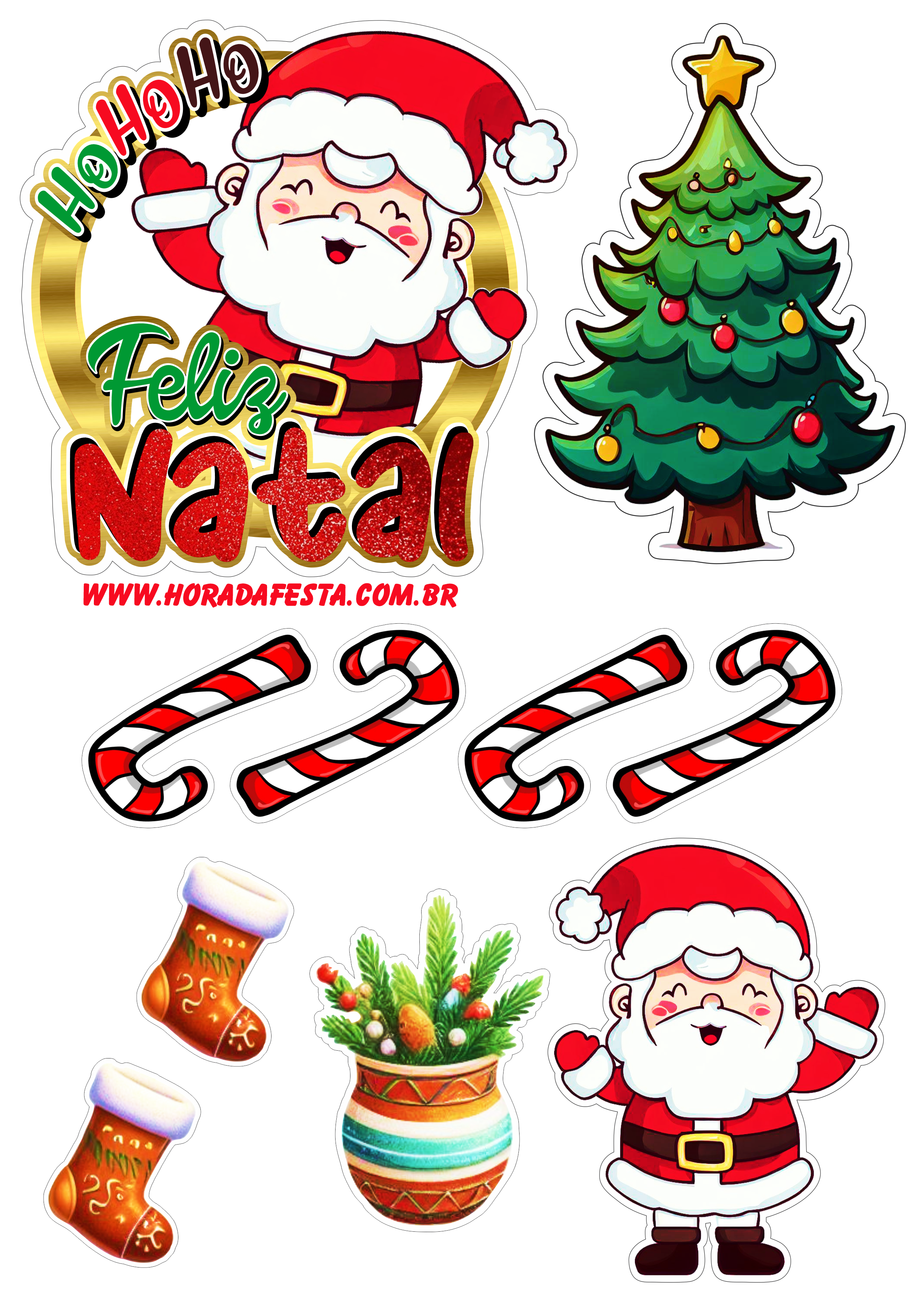 Cartao de Natal png Papai Noel 2 - Fazendo a Nossa Festa