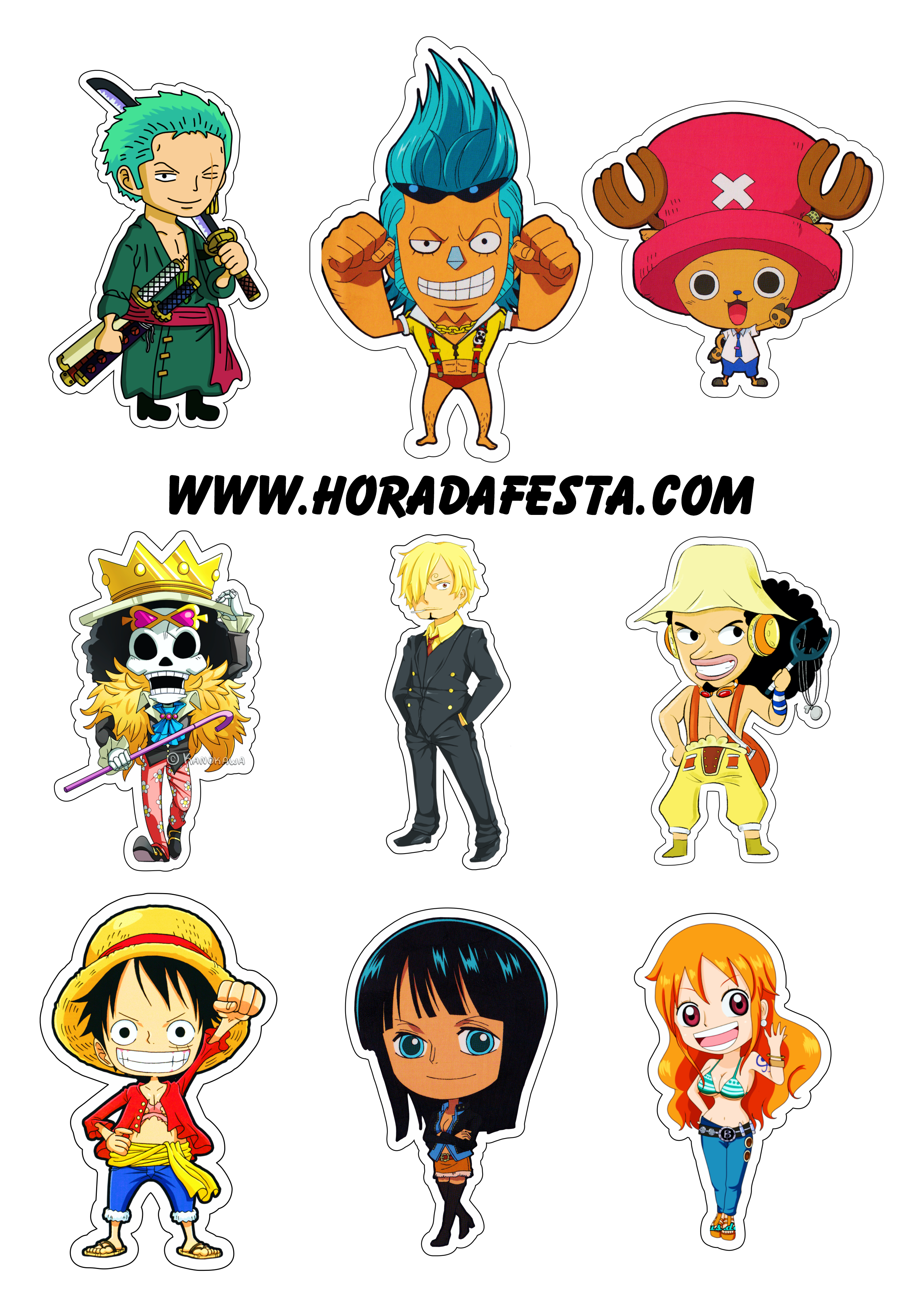 One piece personagens cute chibi png
