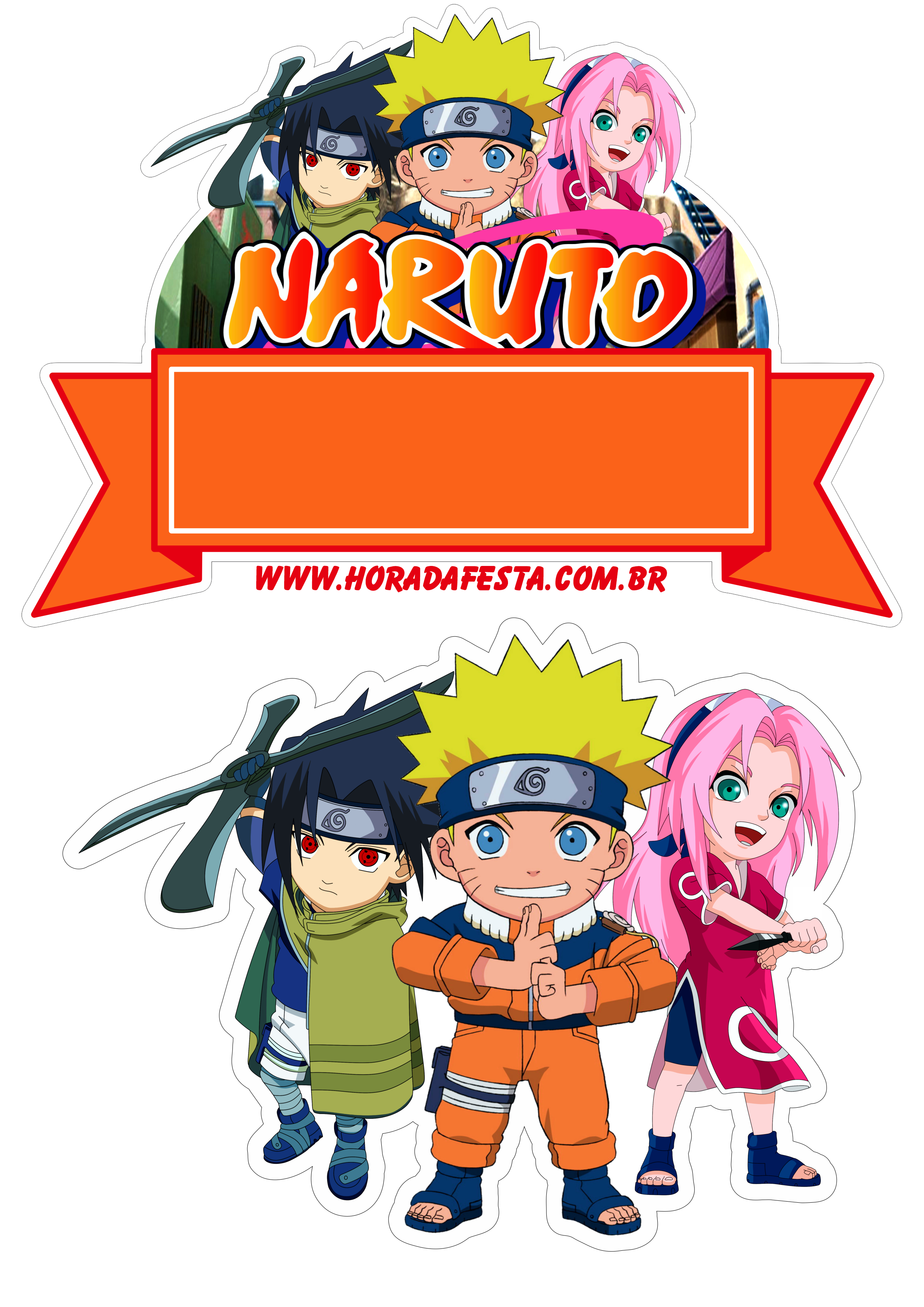 arquivo digital Topo De Bolo Naruto Para Imprimir