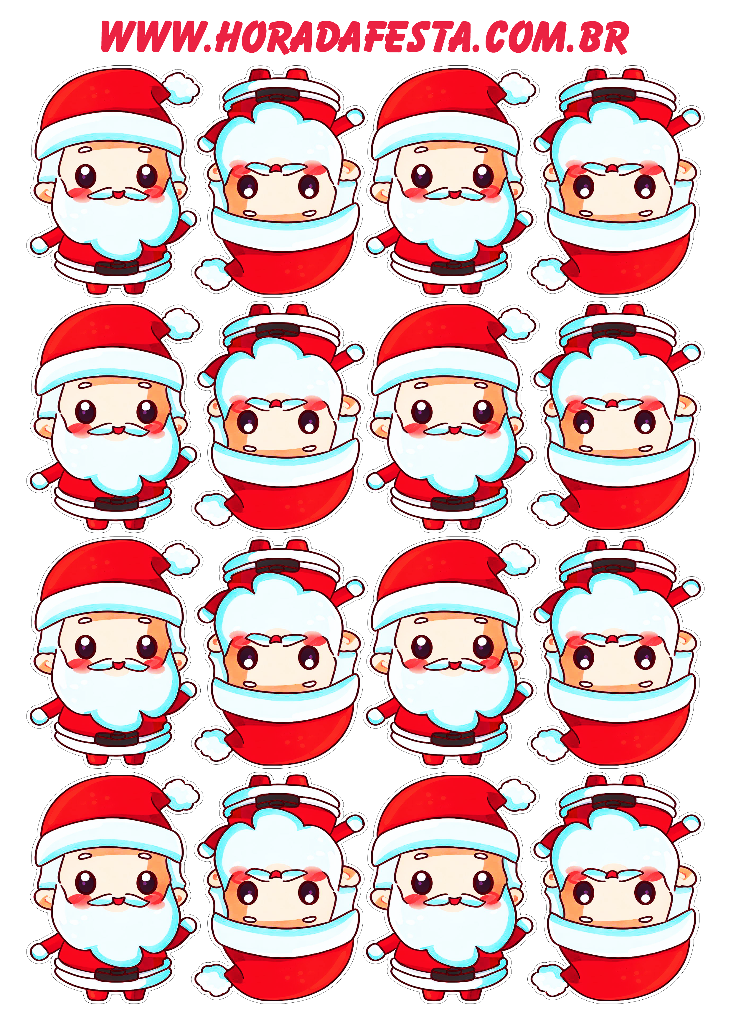 Decoração de natal adesivos para imprimir Papai Noel fofinho artes gráficas renda extra com personalizados tags png
