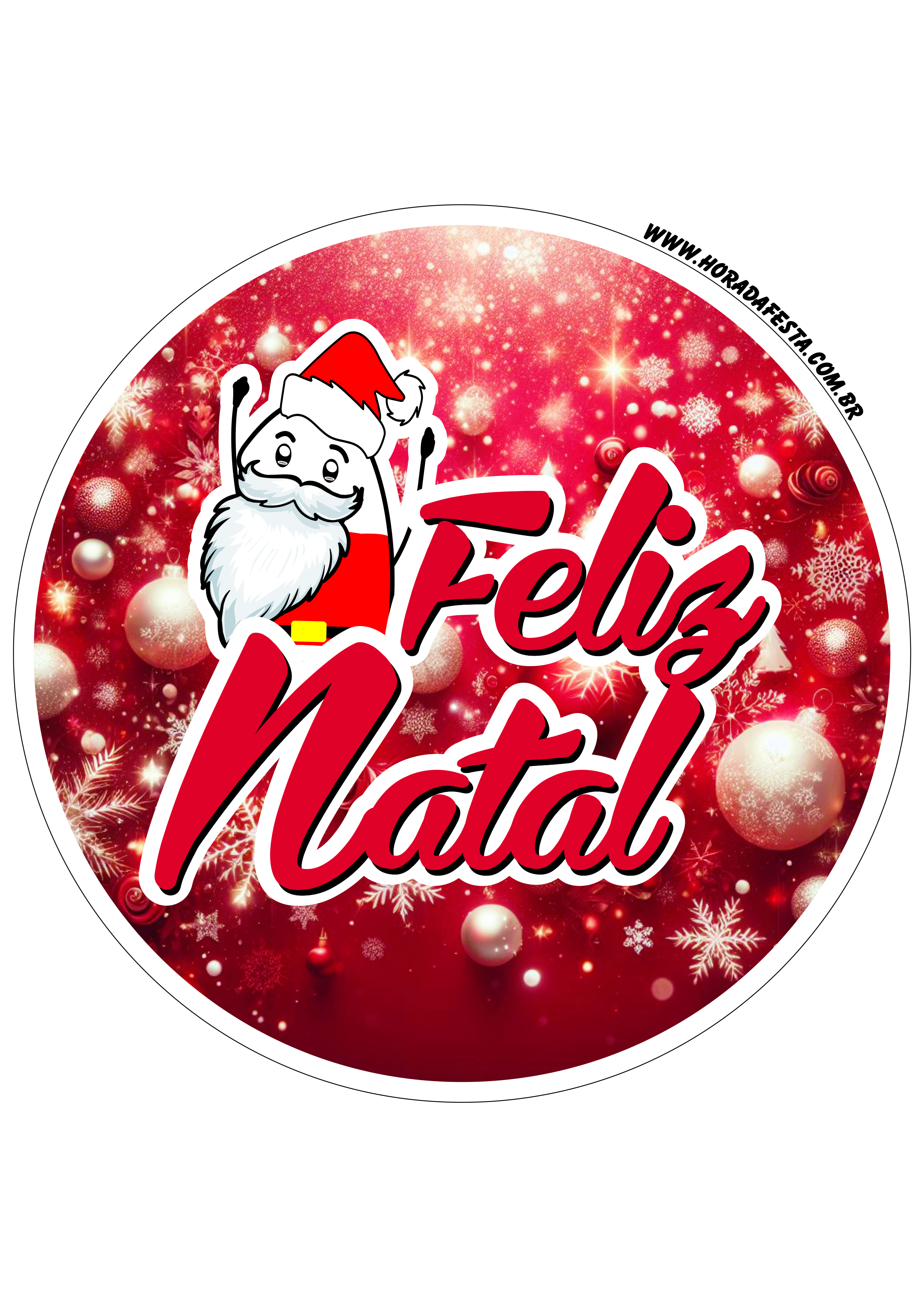 Decoração de Natal adesivo brilhante redondo painel tag sticker png
