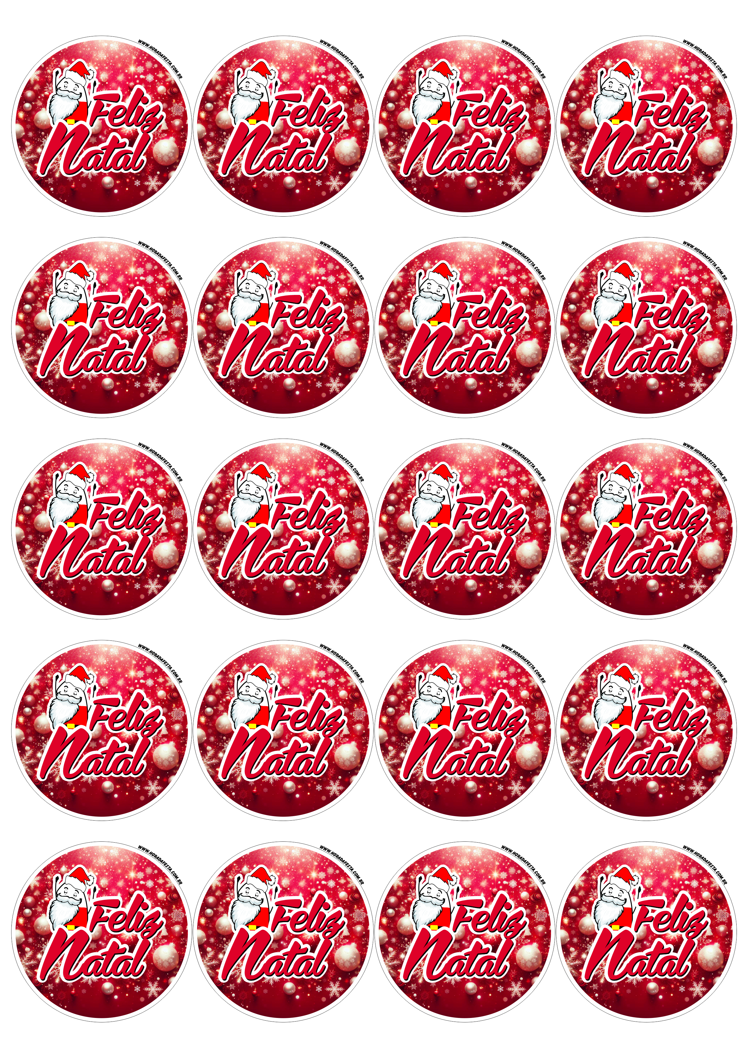 Decoração de Natal adesivo brilhante redondo tag sticker 20 imagens png