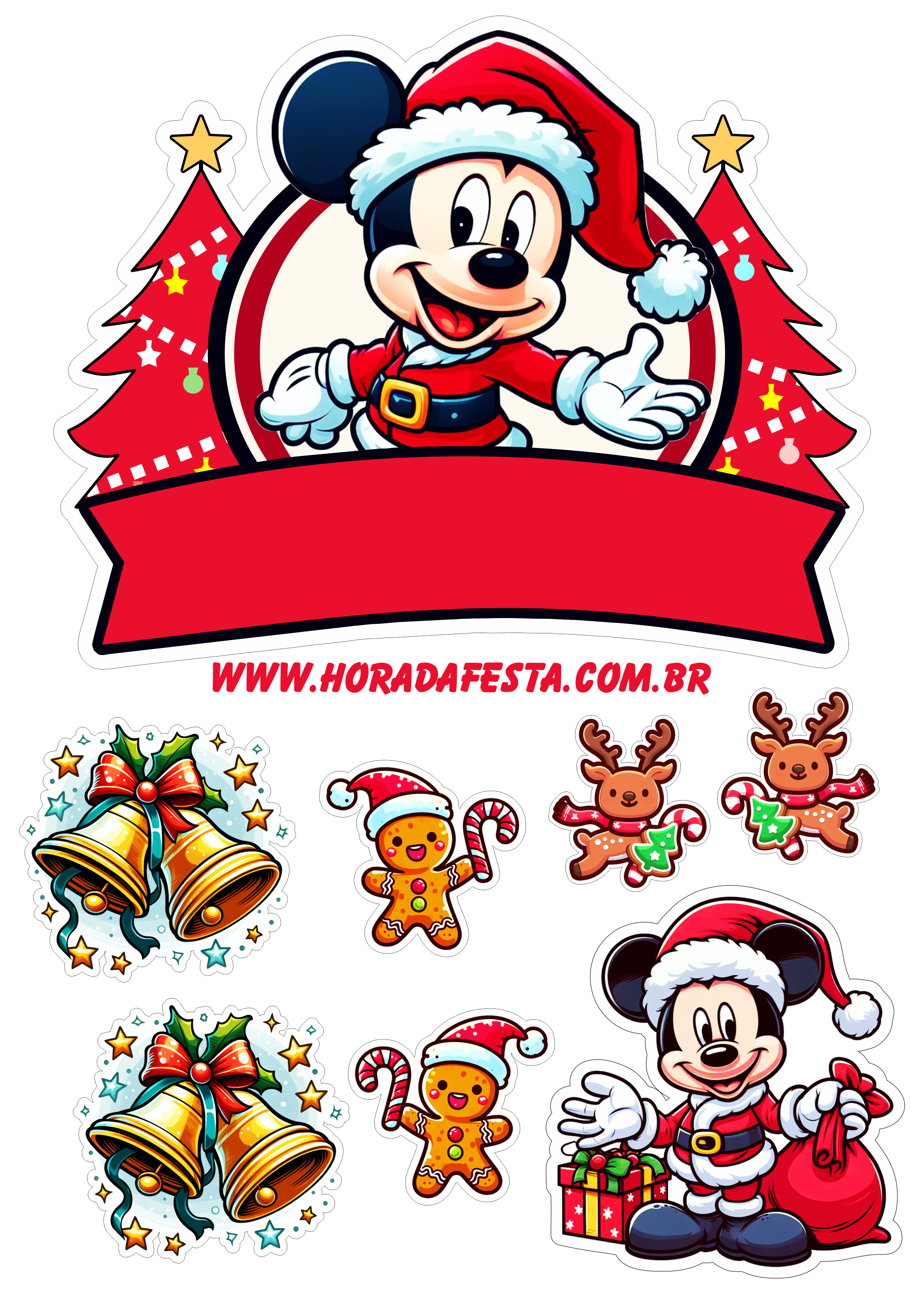 Mickey mouse topo de bolo para baixar decoração de natal faça a sua festa artigos de papelaria disney biscoitos png