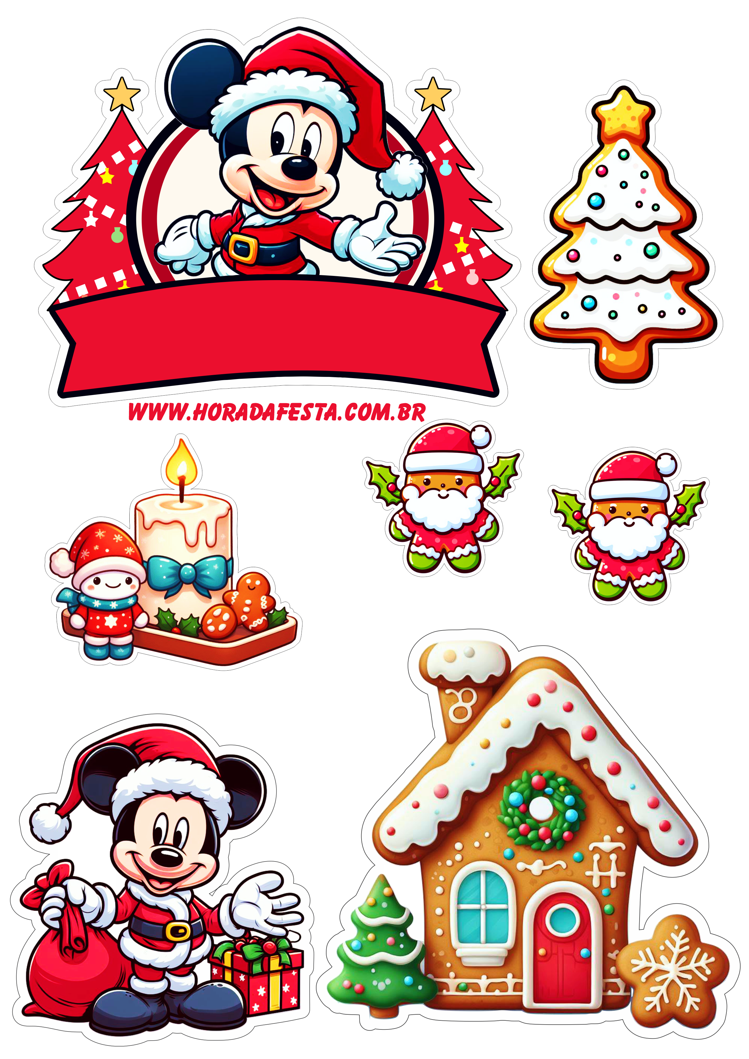 Mickey mouse topo de bolo para baixar decoração de natal faça a sua festa artigos de papelaria disney casinha de biscoitos png